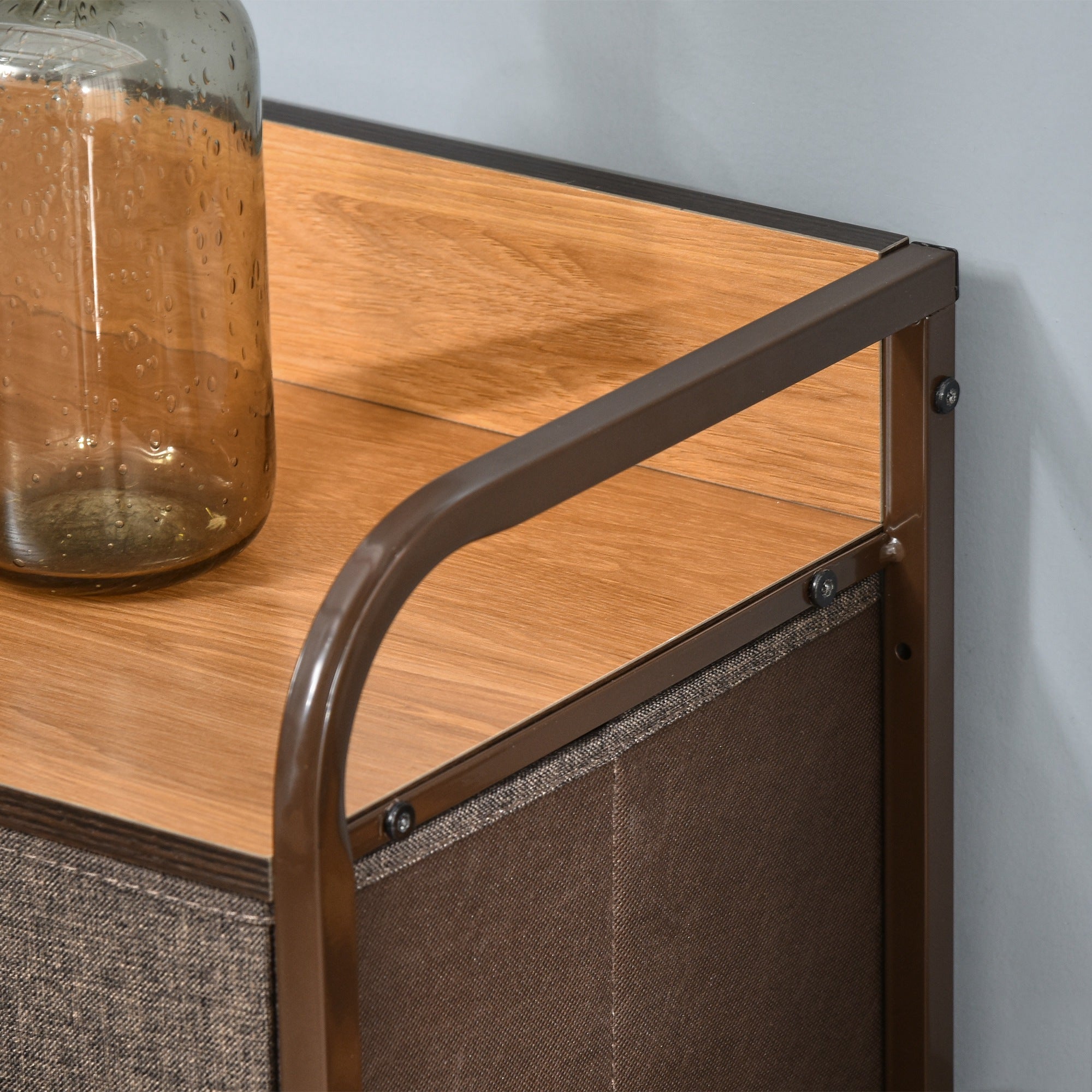 Commode 7 tiroirs meuble de rangement tiroir en tissu pliant - structure acier noir - 80L x 29l x 78,5H cm, chambre, entrée, salon, multicolore