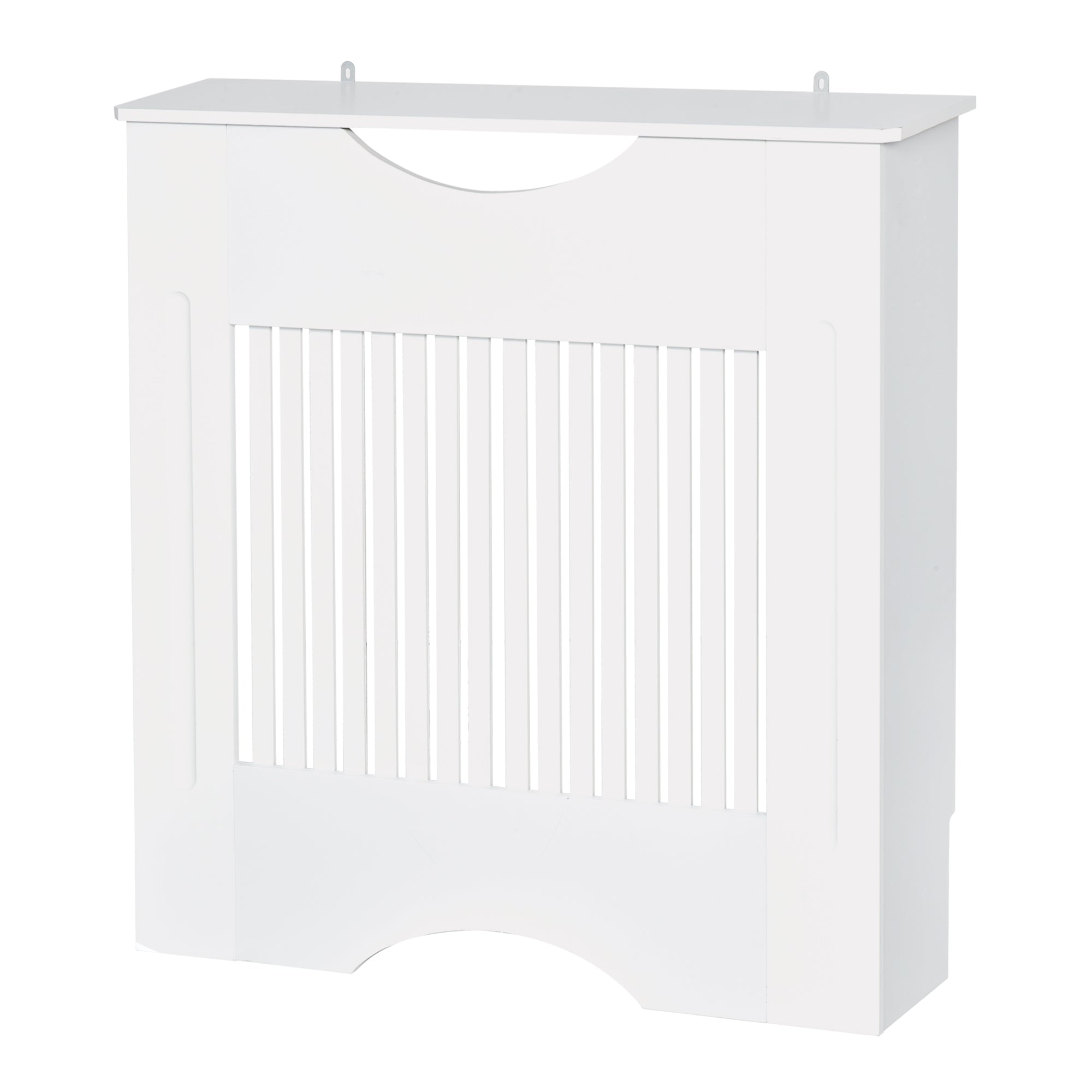 Cache-radiateur à lattes Couvercle de Radiateur en bois Design contemporain pour Salon Salle de Séjour Chambre 78 x 19 x 82 cm Blanc