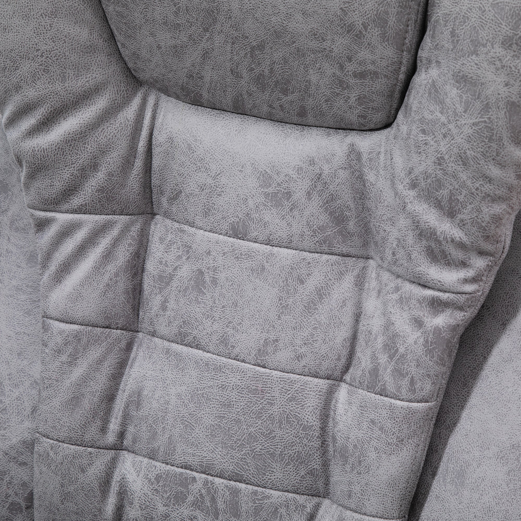 Fauteuil de bureau massant et chauffant, chaise de bureau ergonomique hauteur réglable, dossier inclinable, repose-pieds, télécommande filaire, pivotant 360°, tissu en microfibre, gris