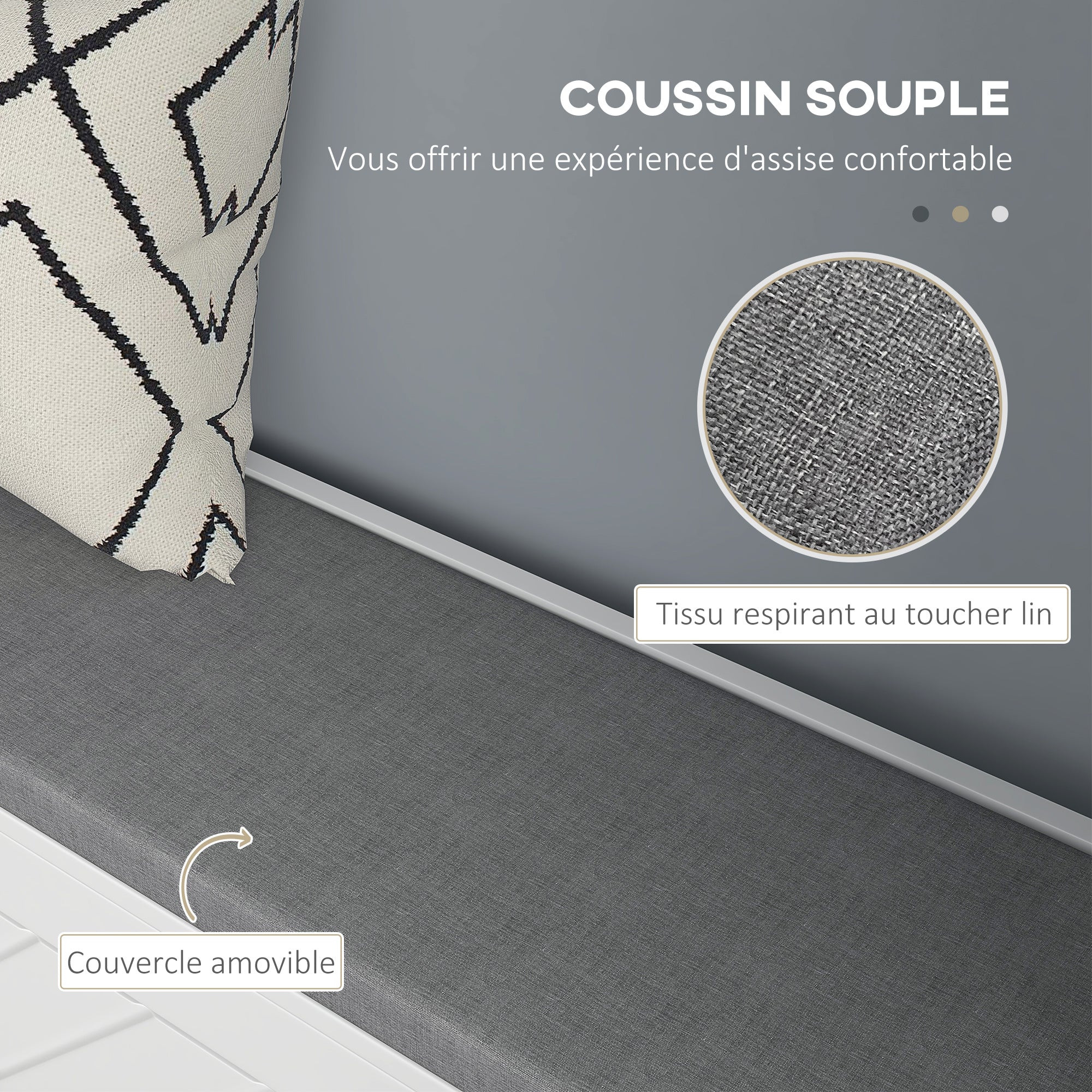 Banc à chaussures, banc de rangement étroit, assise rembourrée, porte motifs de lignes en relief, tiroir rabattable et étagère réglable, pour entrée, couloir, 106 x 24 x 52,5 cm, blanc