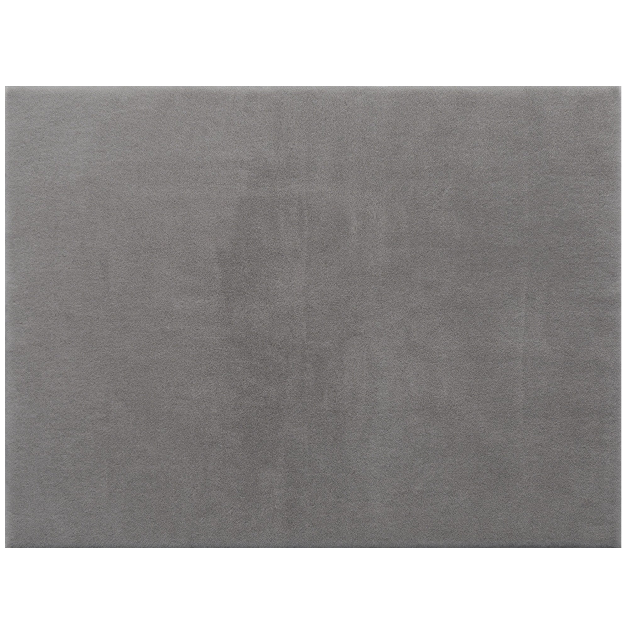 Tapis salon 160 x 120 cm tapis à poils longs, lavable en machine, antidérapant, en fausse fourrure, pour salon, chambre à coucher, bureau, gris clair