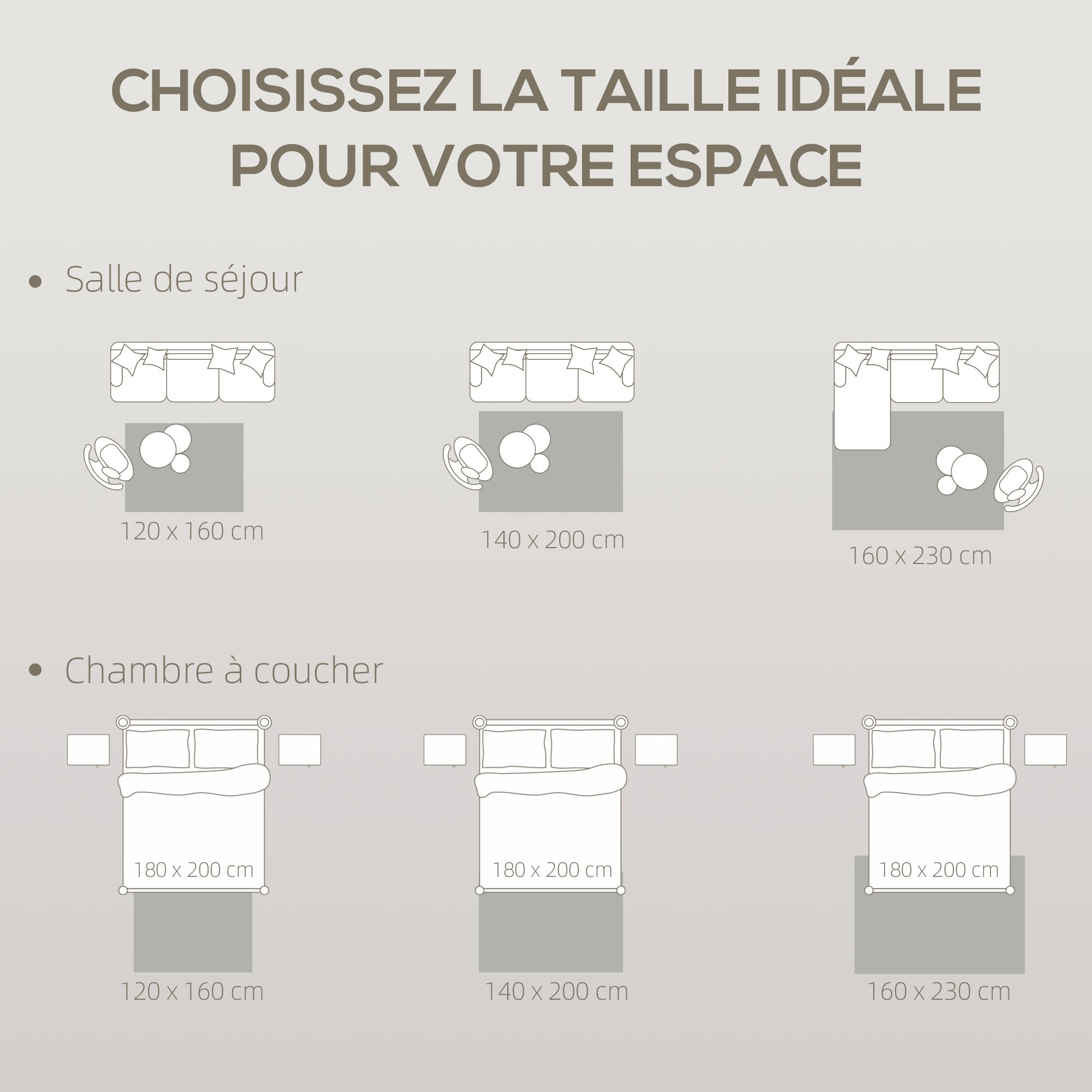 Tapis salon 200 x 140 cm, tapis à poils épais géométrique, moelleux et antidérapant, style moderne, pour salon, chambre à coucher, bureau, crème