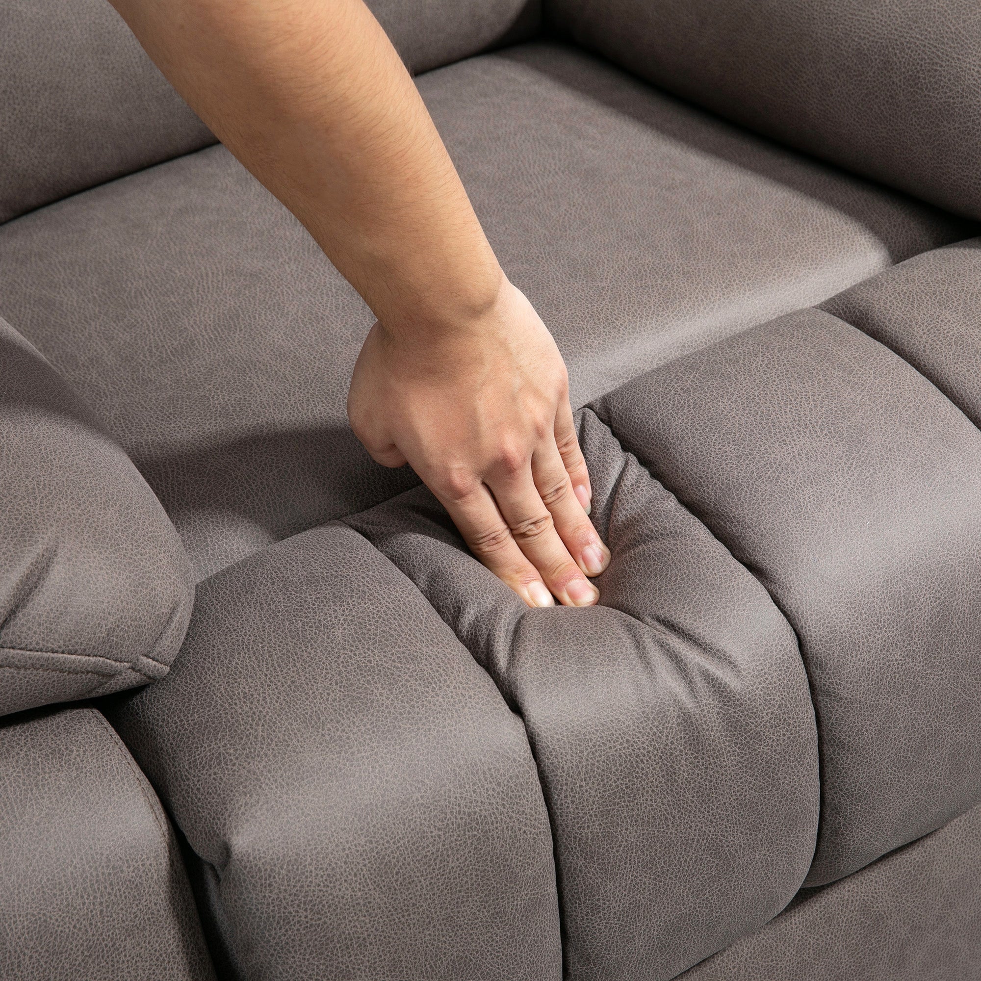 Fauteuil releveur électrique Fauteuil Relax inclinable en microfibre avec Repose-Pied et télécommande - 86 x 92 x 102 cm - Gris