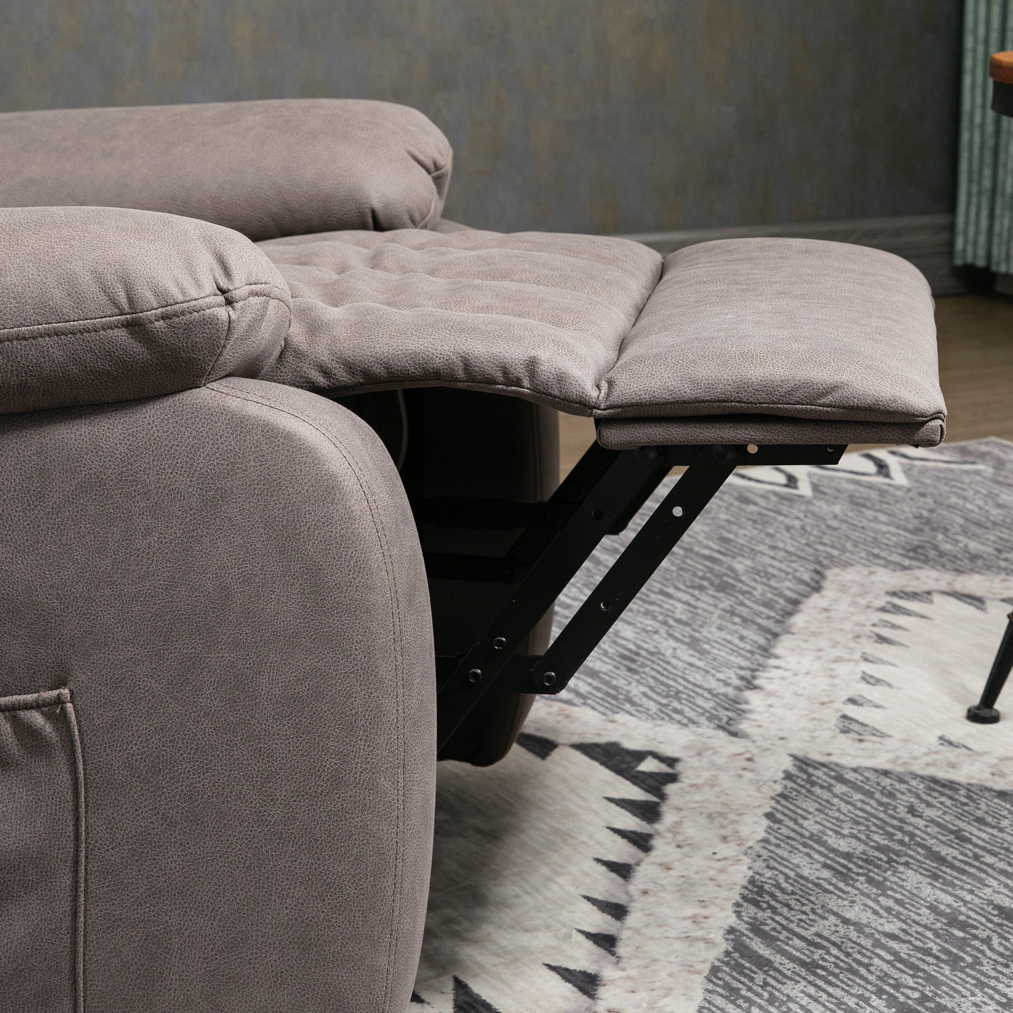 Fauteuil releveur électrique Fauteuil Relax inclinable en microfibre avec Repose-Pied et télécommande - 86 x 92 x 102 cm - Gris