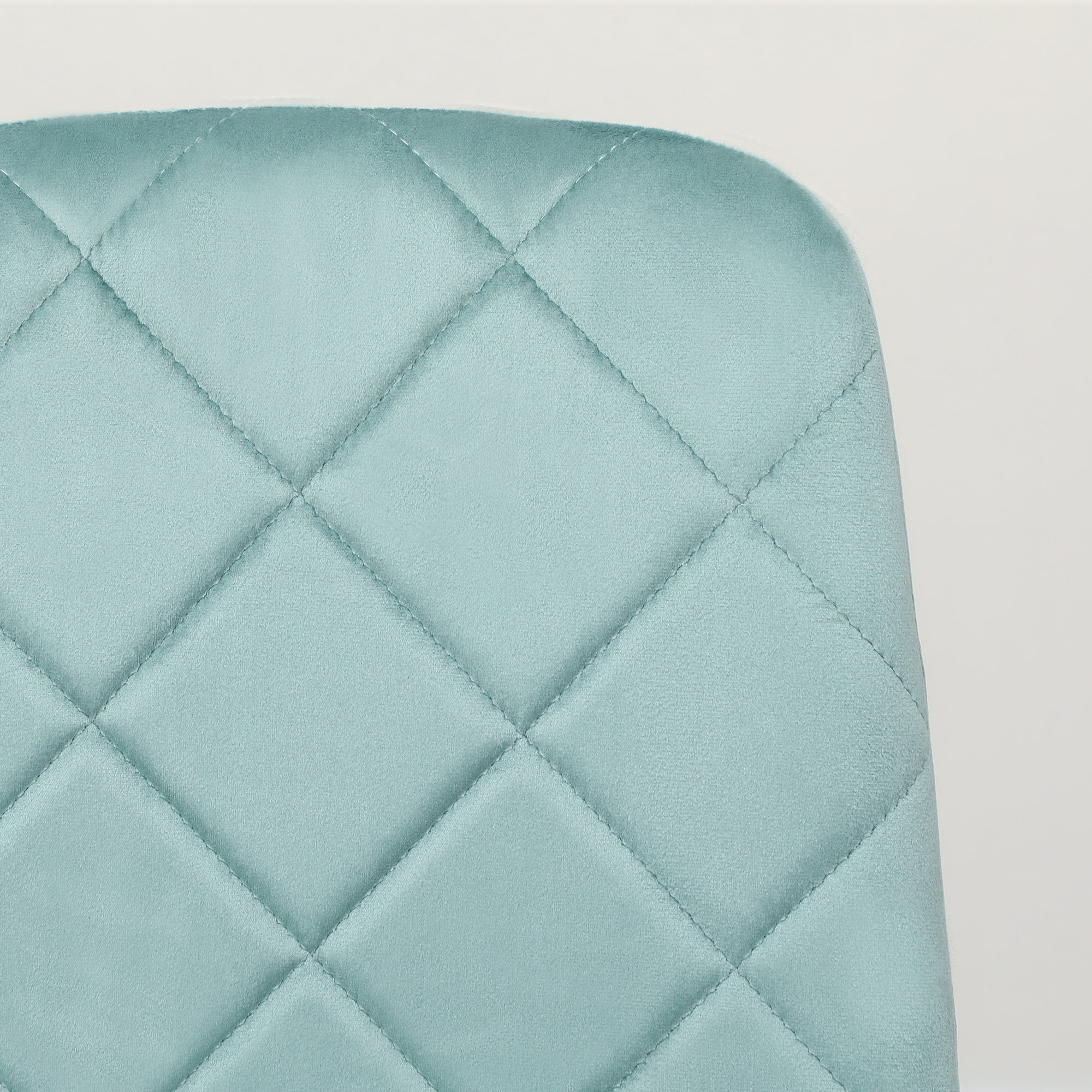 Lot de 4 chaises de salle à manger, chaises de cuisine rembourrées avec dossier haut, pieds en acier et tissu effet velours, pour salon, chambre, cuisine, vert