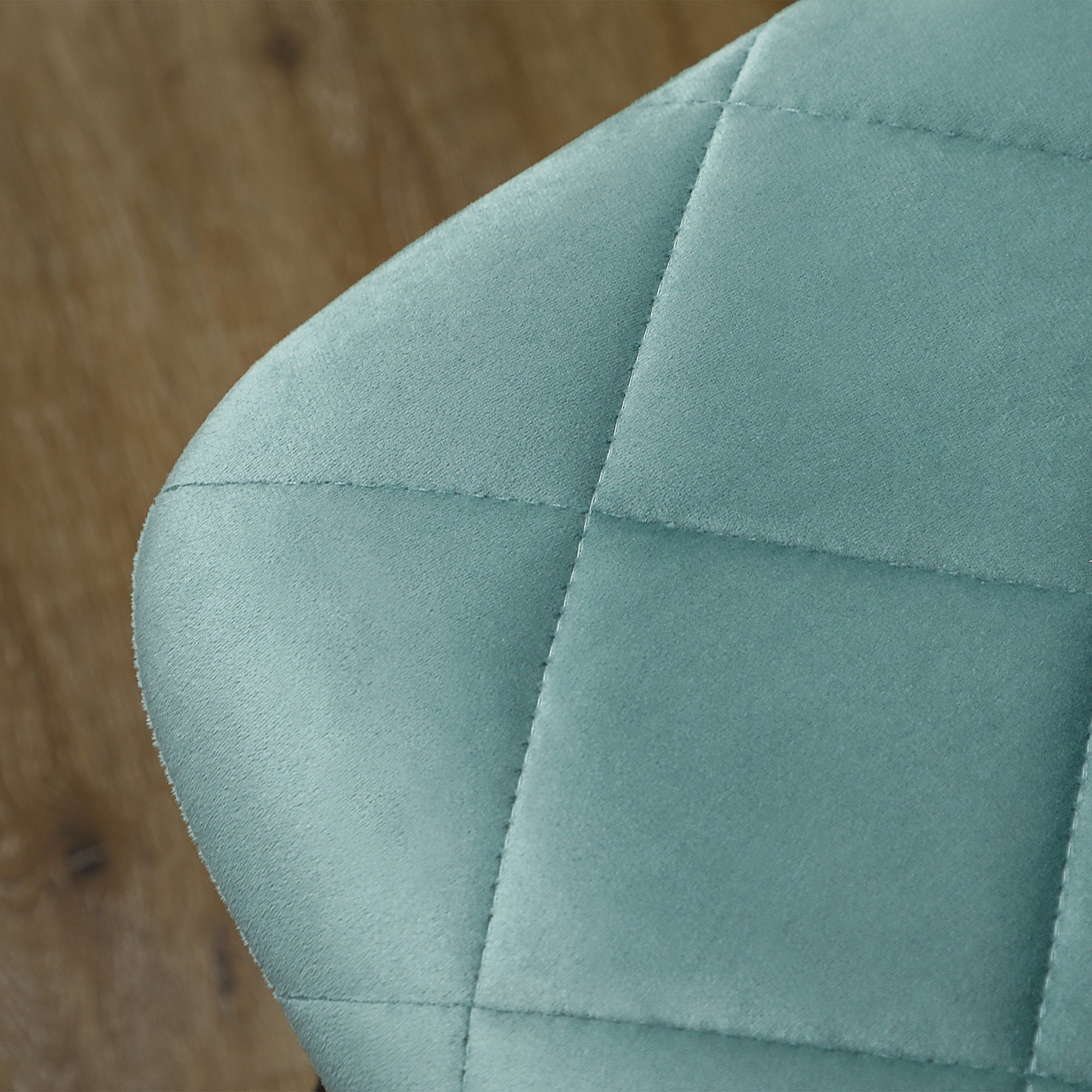 Lot de 4 chaises de salle à manger, chaises de cuisine rembourrées avec dossier haut, pieds en acier et tissu effet velours, pour salon, chambre, cuisine, vert