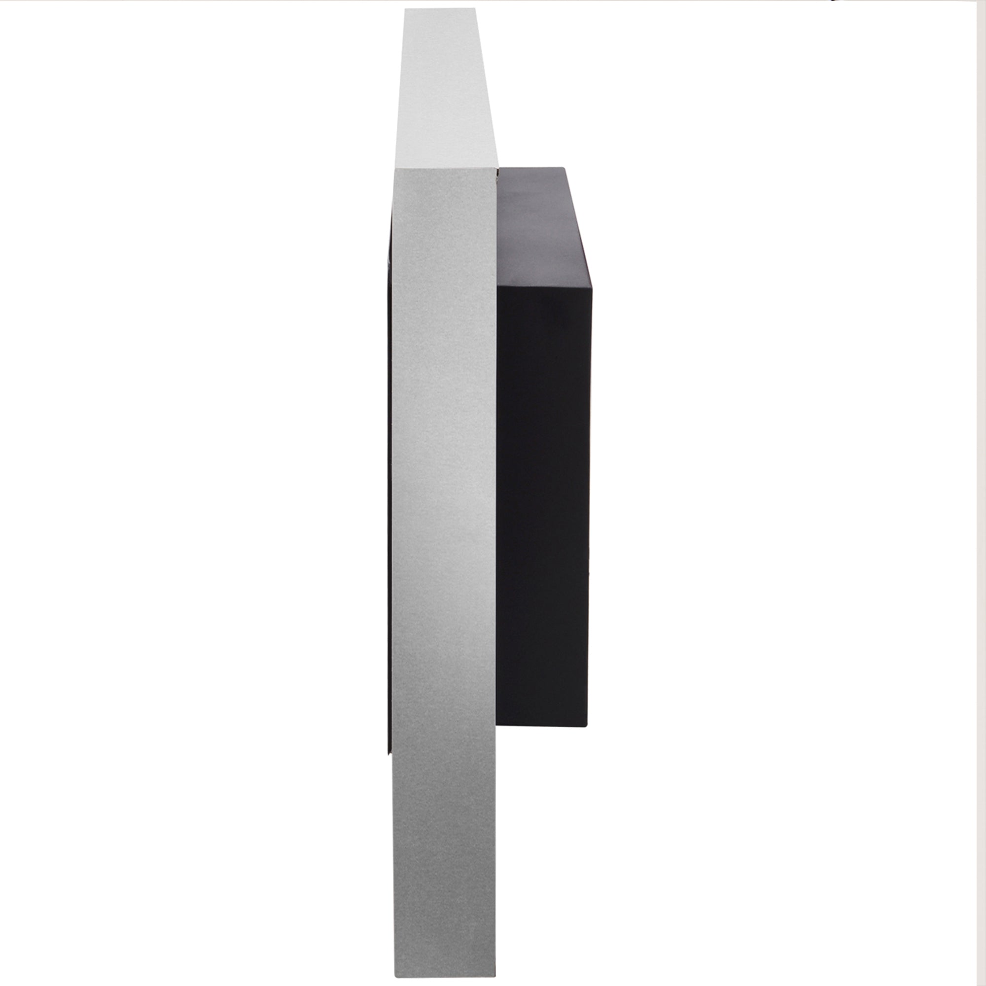 Cheminée bioéthanol Murale encastrable brûleur 0,9 L, environ 3 h de durée de combustion 80L x 14l x 54H cm Couverture 25-30 m² Acier inox