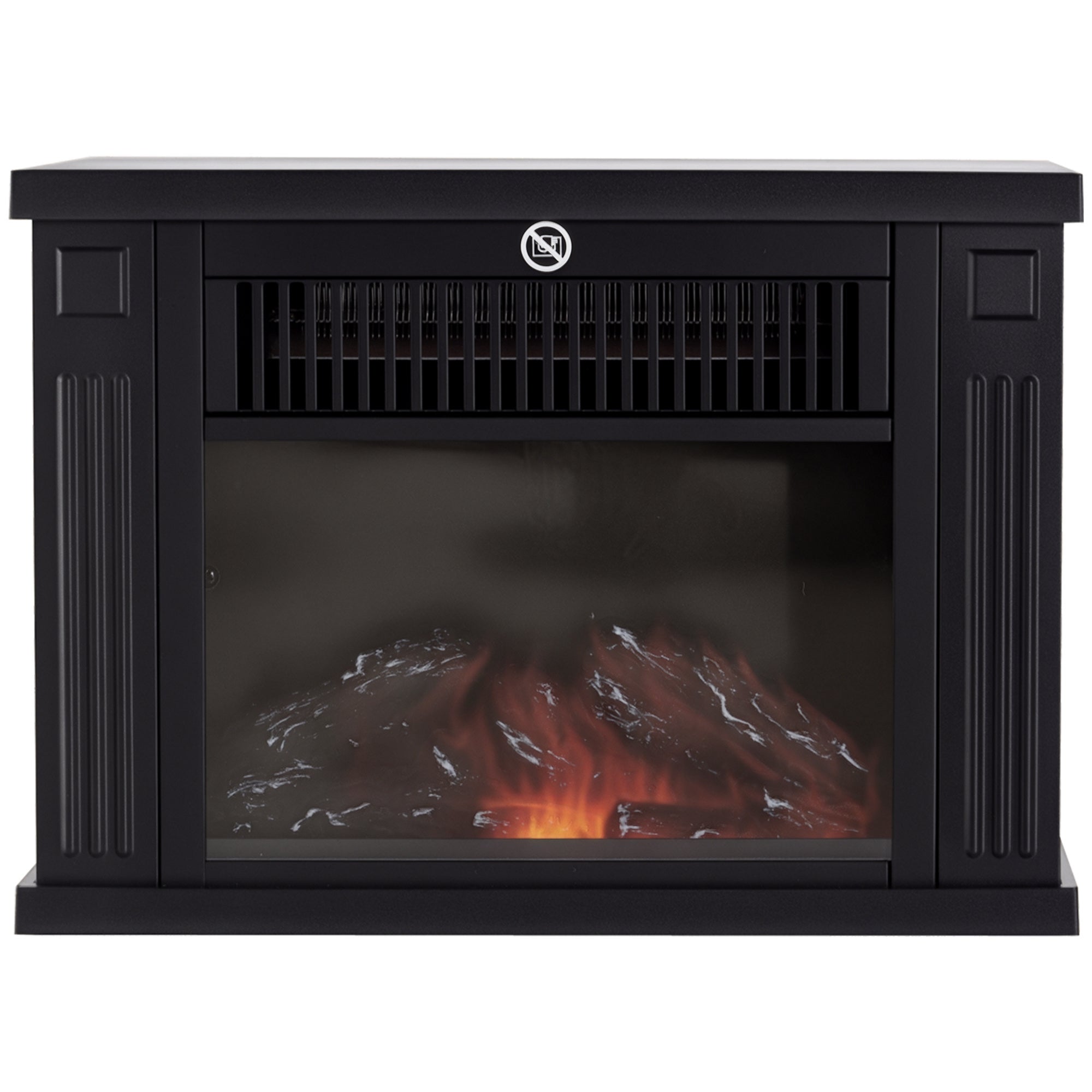 Cheminée électrique poêle Style Contemporain Thermostat 600-1200 W Blanc