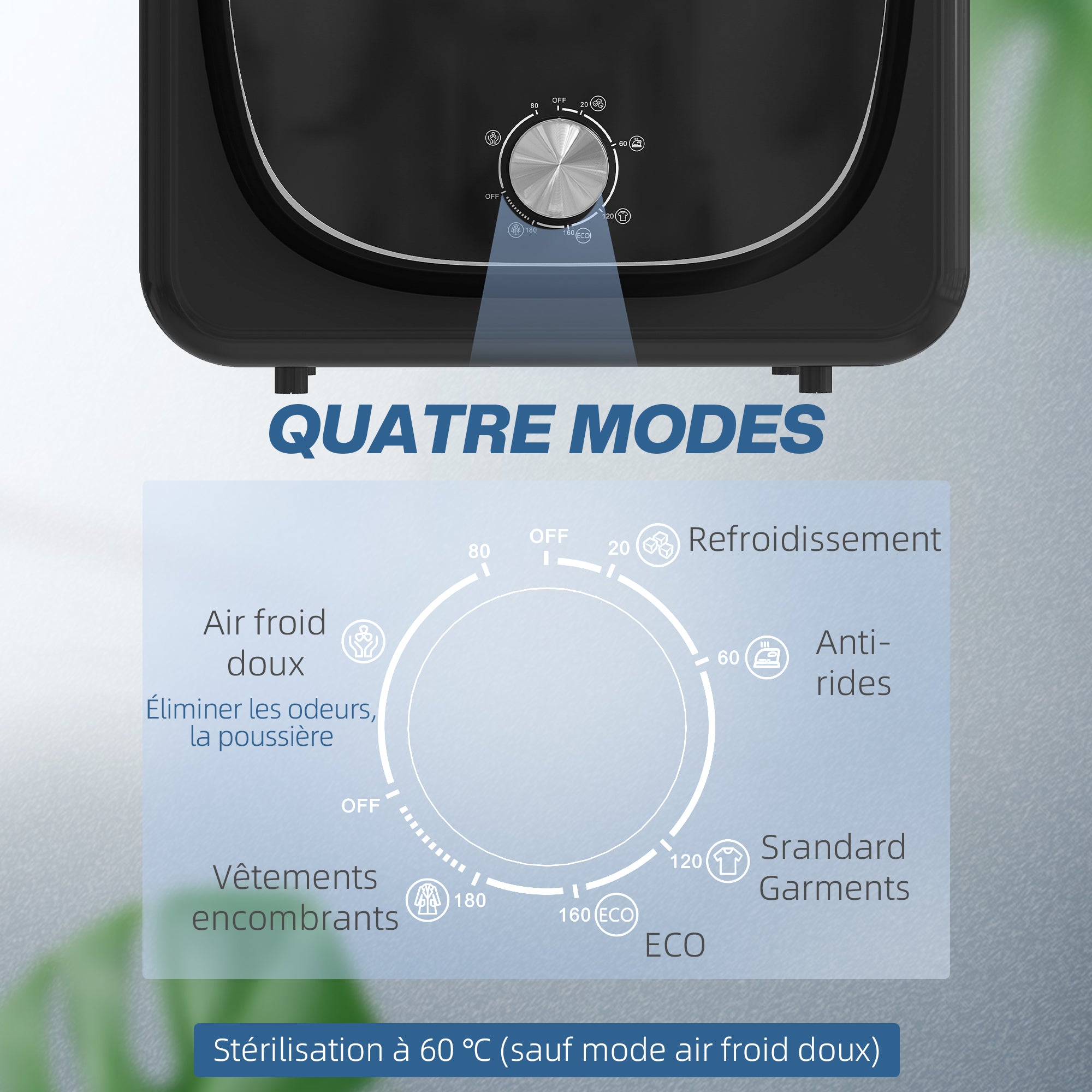 Sèche linge à évacuation compact sèche-linge électrique 800 W 4 Kg avec 5 modes de séchage, cuve en acier inoxydable, charge frontale, pour appartement, maison, camping-cars, noir