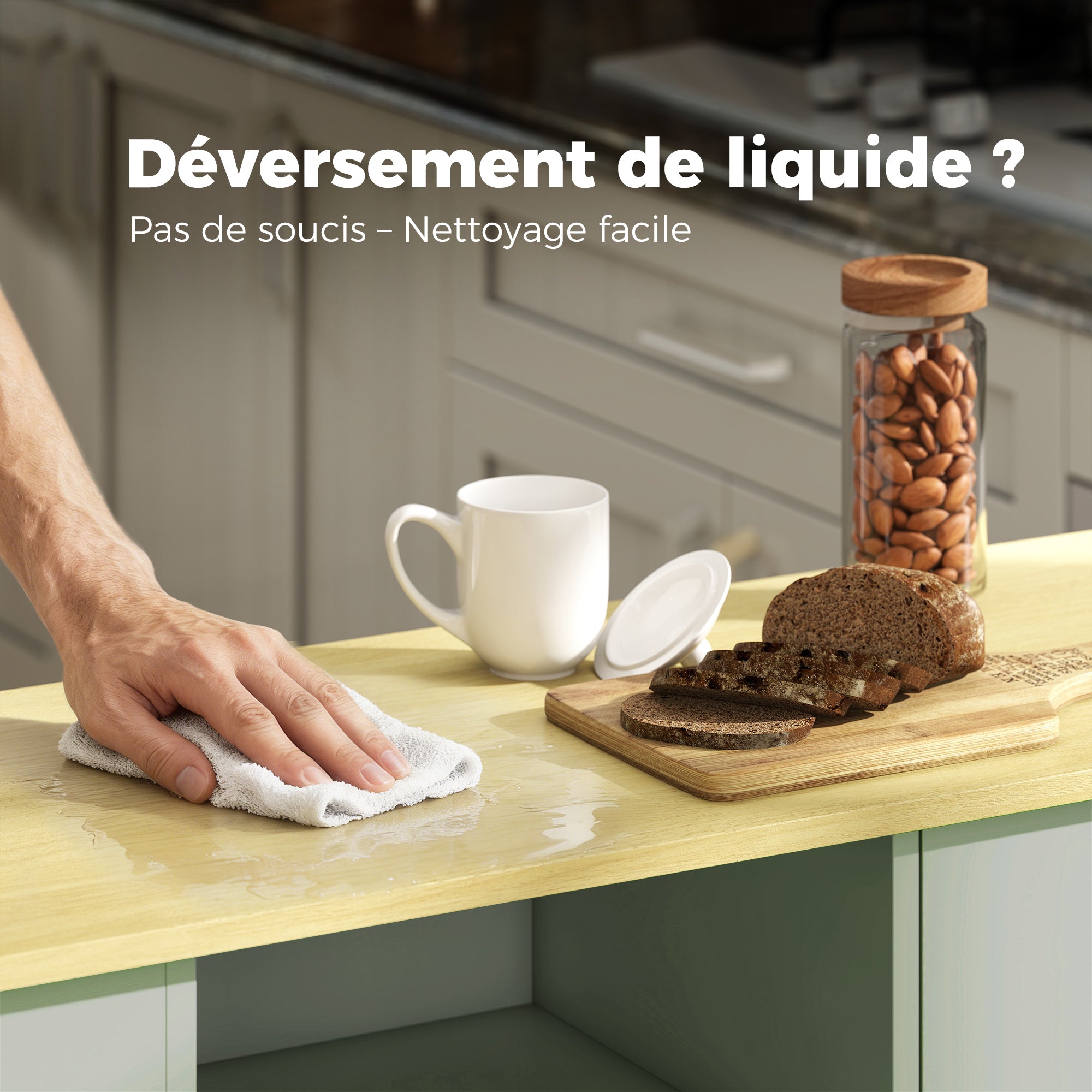 Desserte de cuisine à roulettes, îlot central cuisine avec tiroir, porte, compartiments ouverts, étagère réglable et porte-épices, chariot de rangement pour salle à manger, 96,5x38x87cm, vert