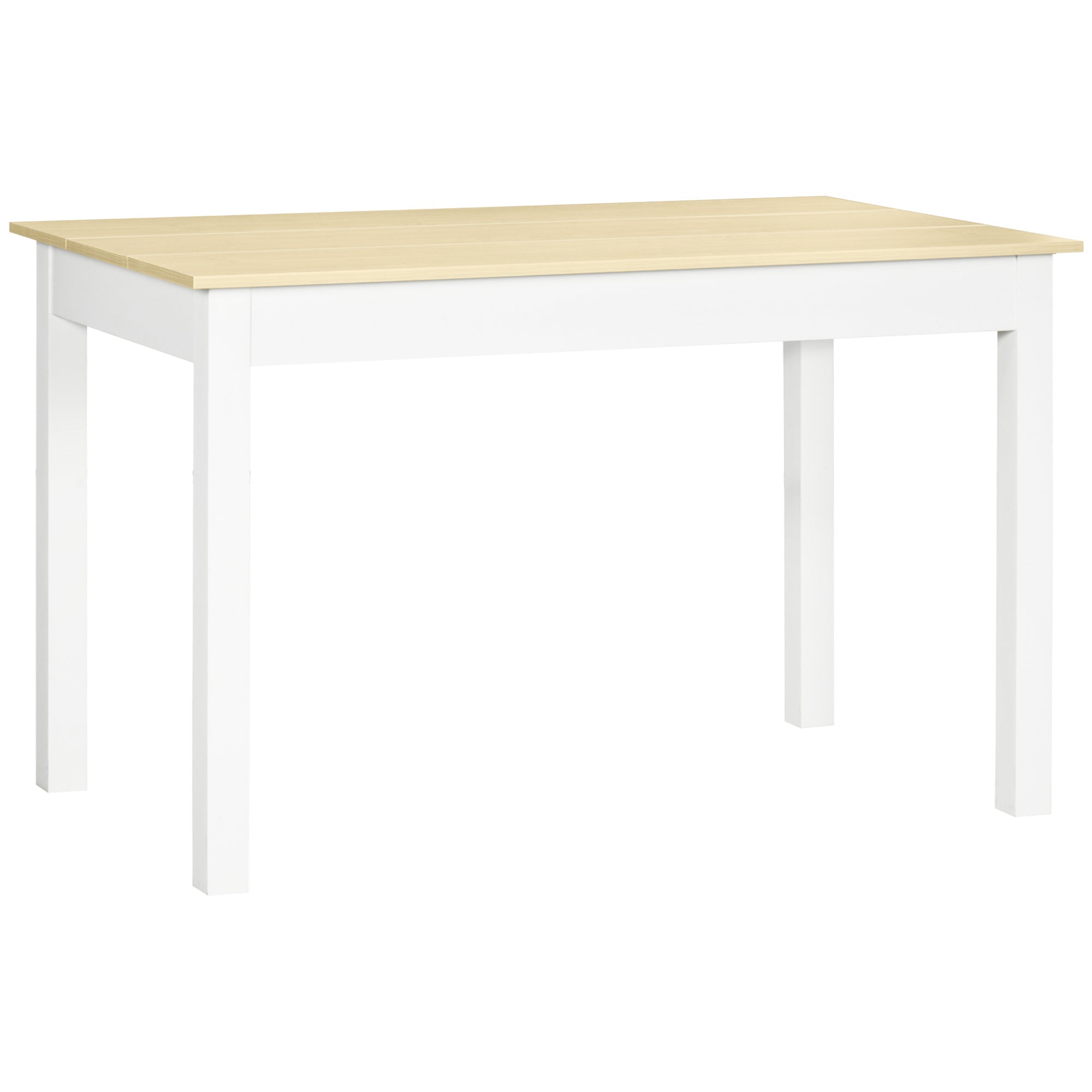 Table de salle à manger design moderne bicolore avec grand plateau 4-6 personnes en bois dim. 119L x 70l x 75H cm - en bois