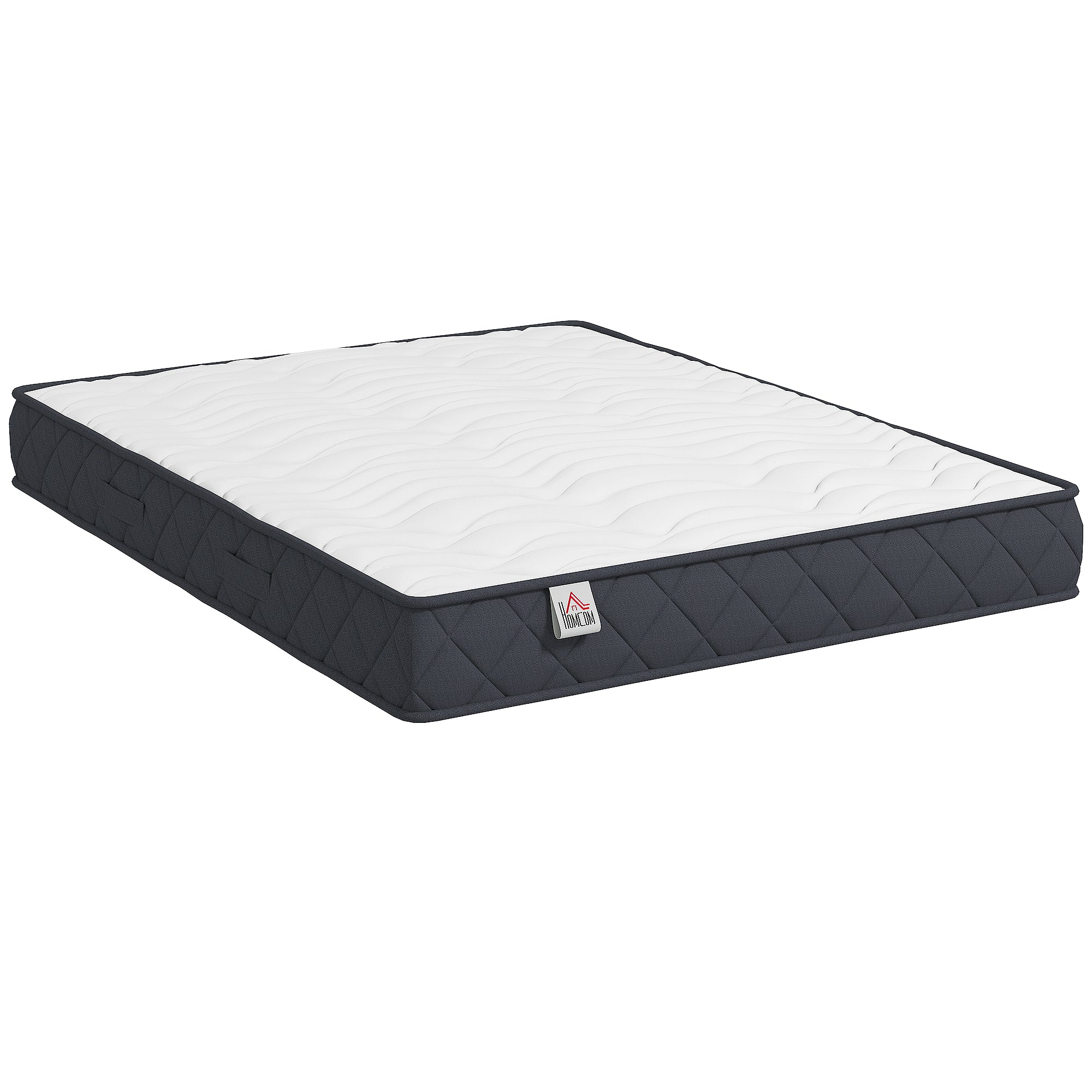 Matelas 140x190cm, Matelas 2 Personnes, Mousse à Mémoire de Forme, 20cm d'Épaisseur, Mousse Découpée en Vagues et Bords Renforcés, Certifié Oeko-Tex, Fermeté Moyenne