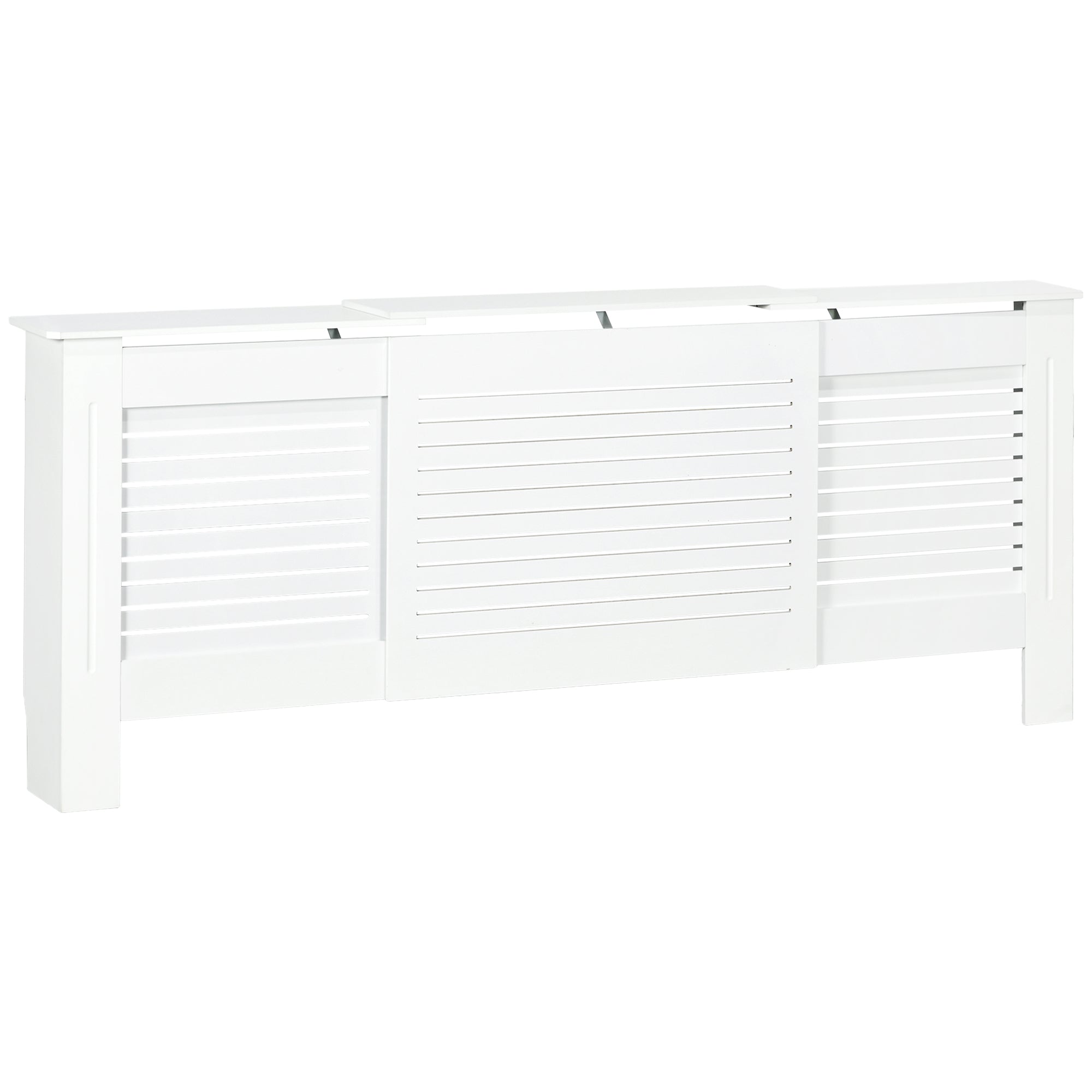 Cache-radiateur Design Contemporain Longueur Extensible 139-208,5 x 20,5 x 82,5 cm MDF Blanc