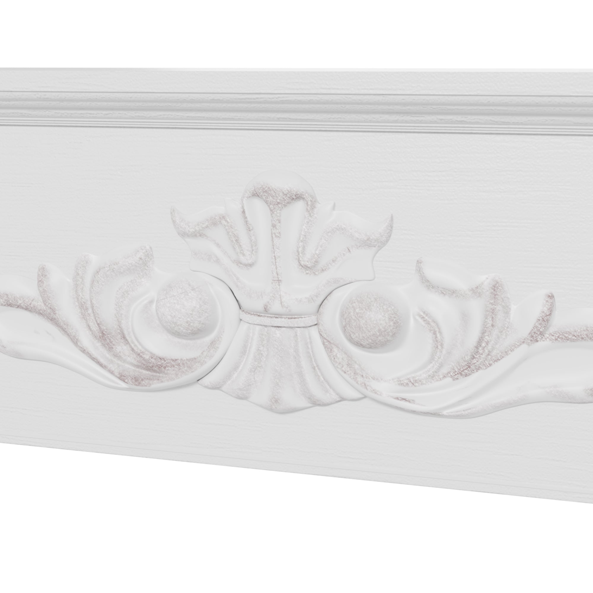 Manteau de cheminée encadrement cadre décoratif pour cheminée électrique 101 x 19 x 100 cm bois massif blanc