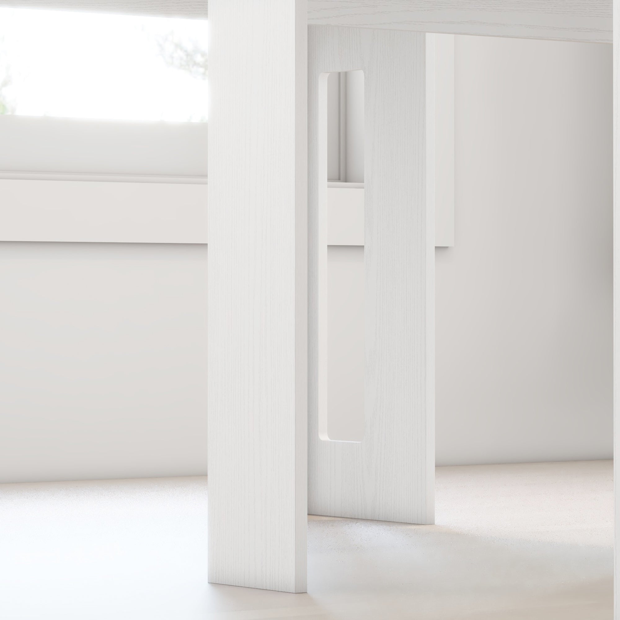 Table à manger pliante, table pliante cuisine rectangulaire extensible jusqu'à 6 personnes, pour petits espaces, salle à manger, blanc