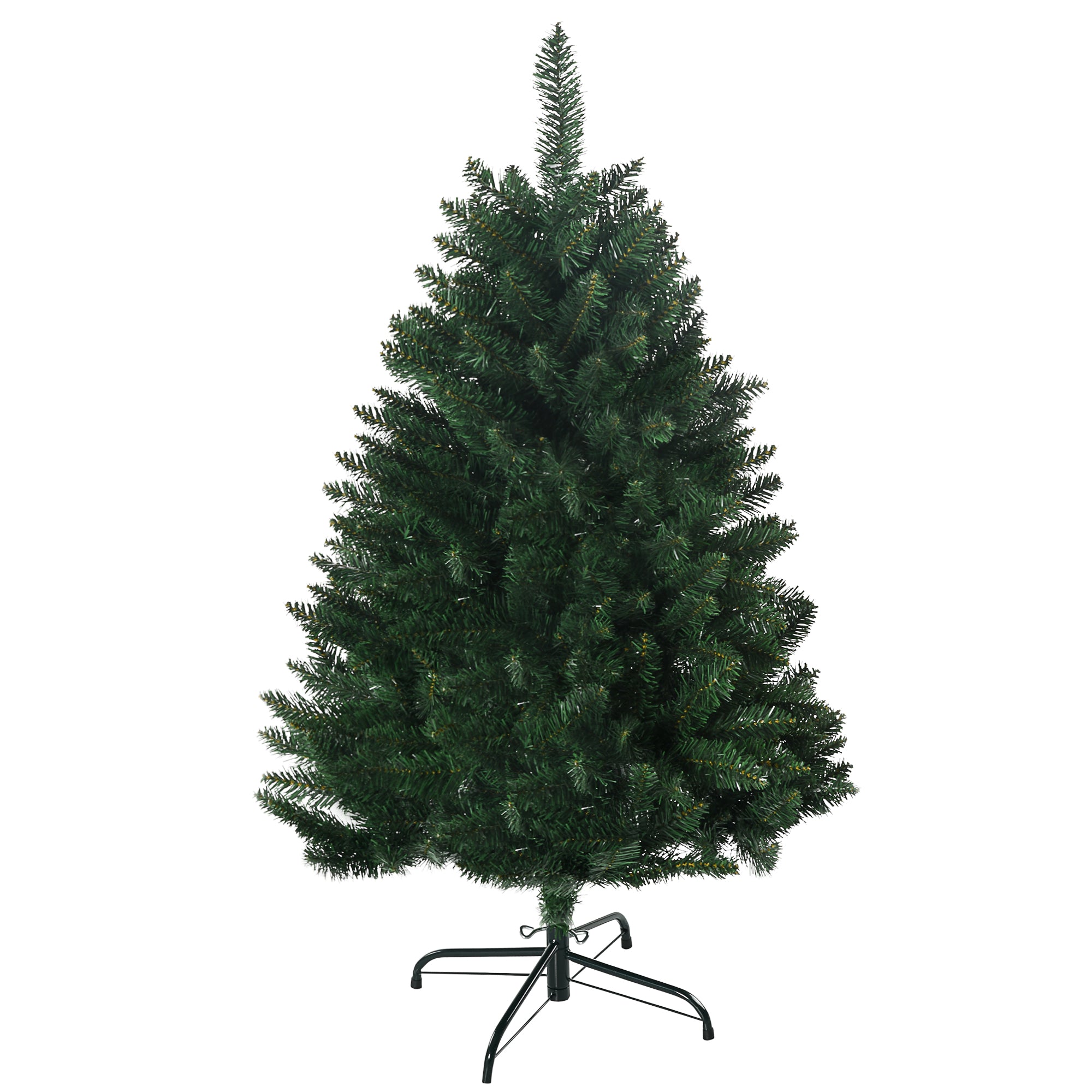Sapin de Noël artificiel 120H cm 305 branches avec pied croix acier amovible - vert