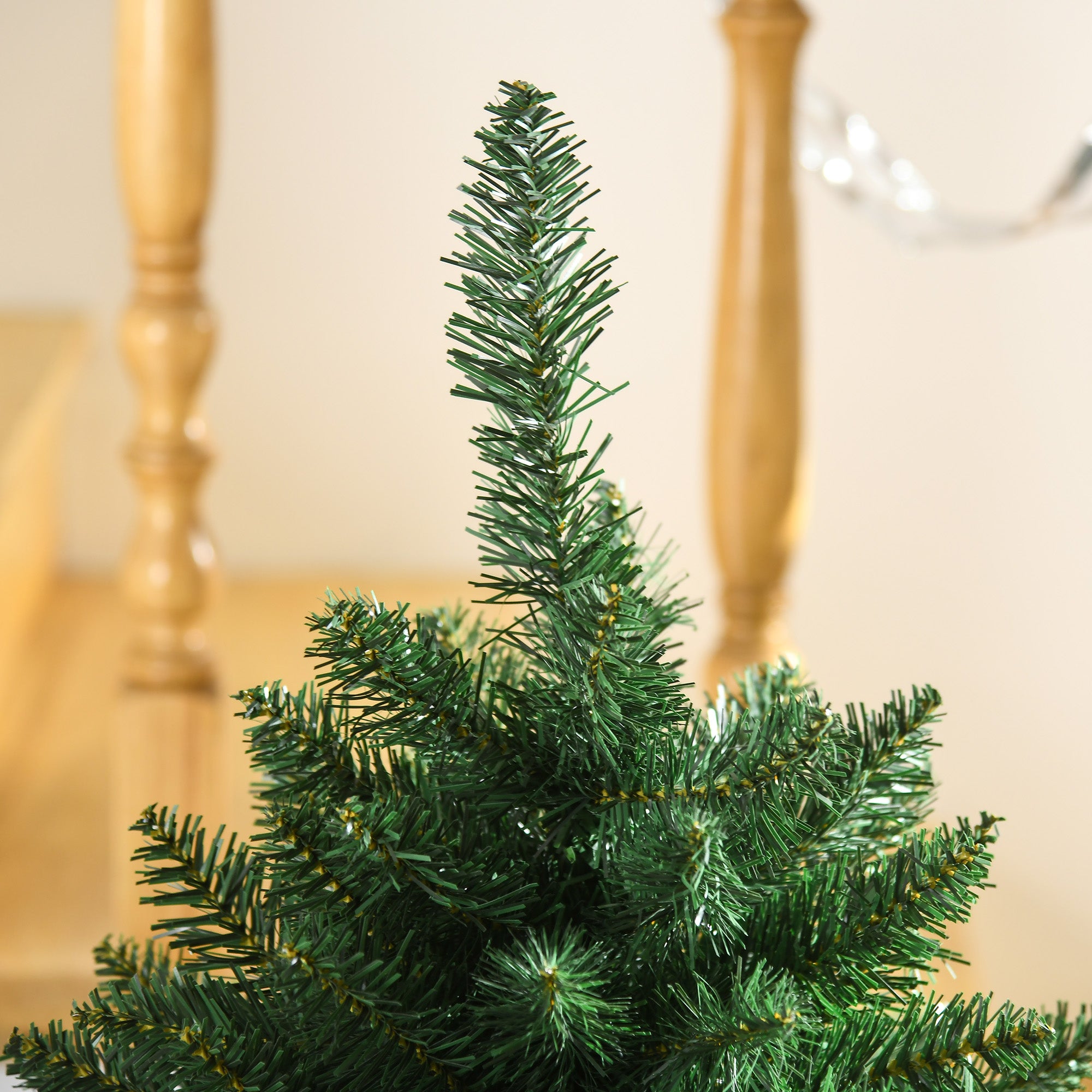 Sapin de Noël artificiel 120H cm 305 branches avec pied croix acier amovible - vert