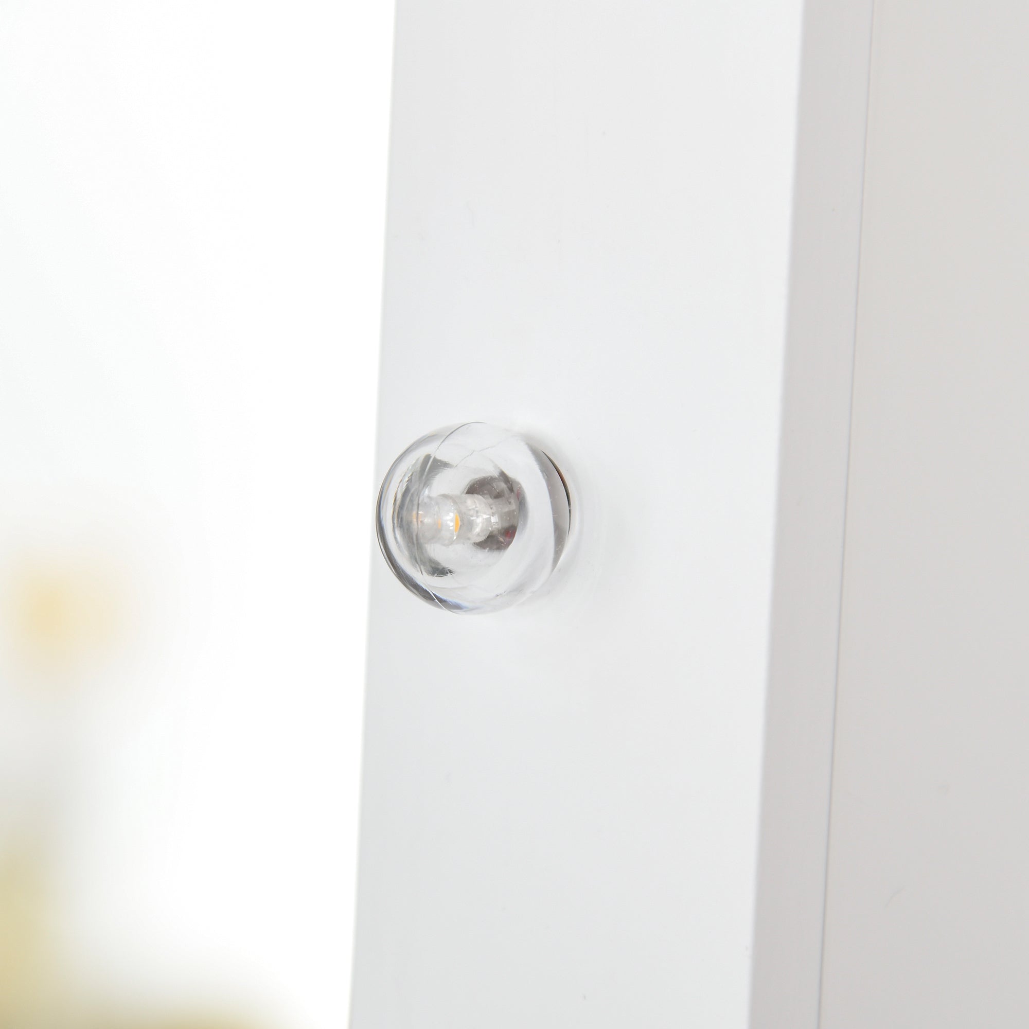 Armoire à bijoux armoire de rangement sur pieds boîte à bijoux avec miroir multi-rangements éclairage LED blanc