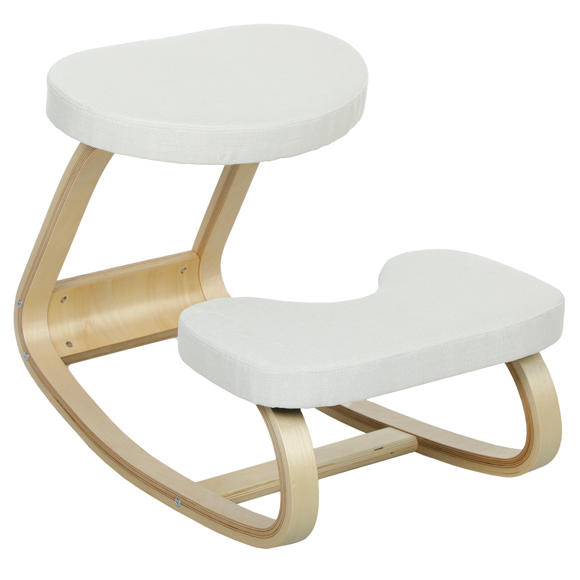 Siège assis genoux, siège ergonomique en bois à bascule, chaise à genoux pour bureau à domicile, améliorer la posture, maux de dos, crème