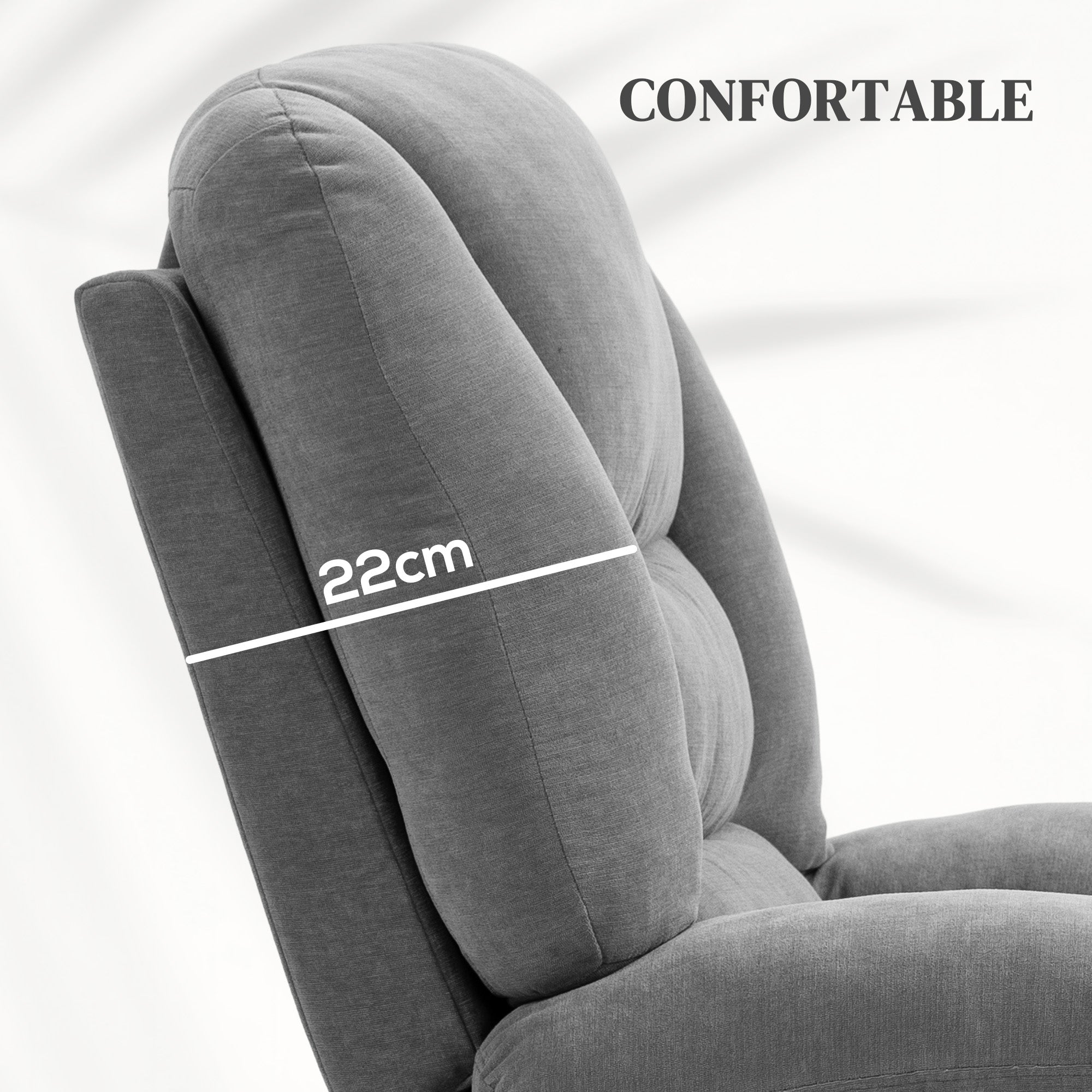 Fauteuil releveur électrique, fauteuil relax électrique, avec fonction massage et chaleur, inclinaison réglable, repose-pied, 2 télécommandes, dim. 97L x 90l x 102H cm gris foncé