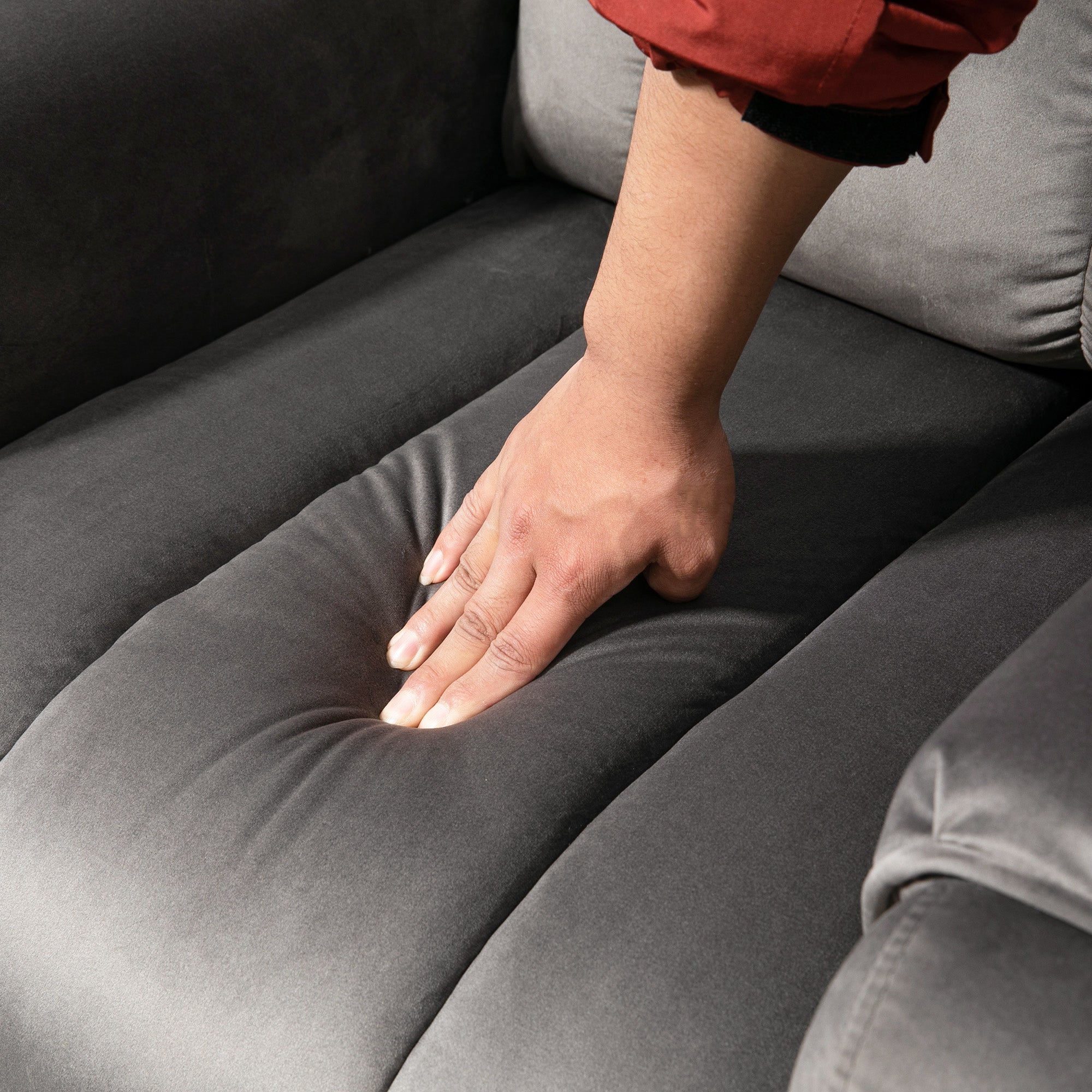 Fauteuil releveur fauteuil de relaxation électrique massant inclinable structure en acier revêtement en velours avec repose-pied 2 télécommandes pochette latérale 79 x 97 x 103 cm gris