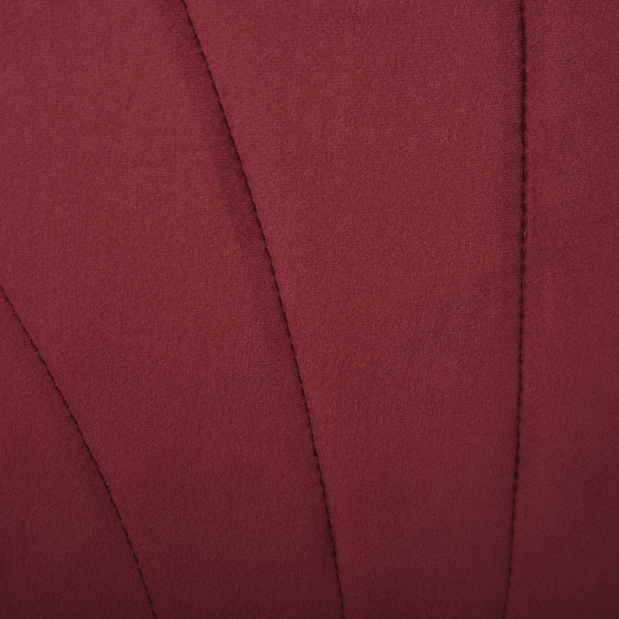 Lot de 2 chaises de salle à manger chaise de cuisine Velours Bordeaux Pieds métal Noir dim. 52L x 54l x 79H cm