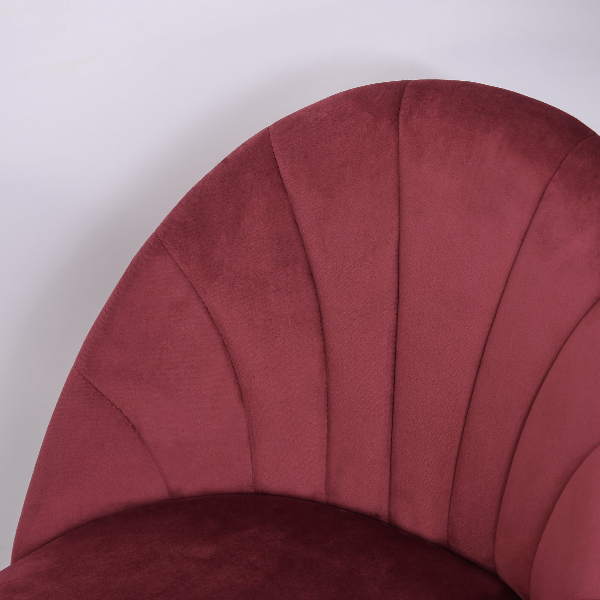 Lot de 2 chaises de salle à manger chaise de cuisine Velours Bordeaux Pieds métal Noir dim. 52L x 54l x 79H cm