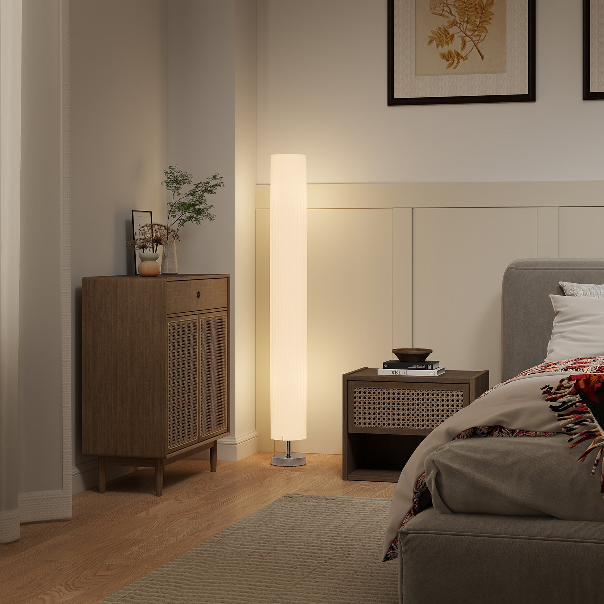 Lampadaire lampe sur pied de salon style moderne lampadaire sur pied avec interrupteur pour salon et chambre 120 cm blanc