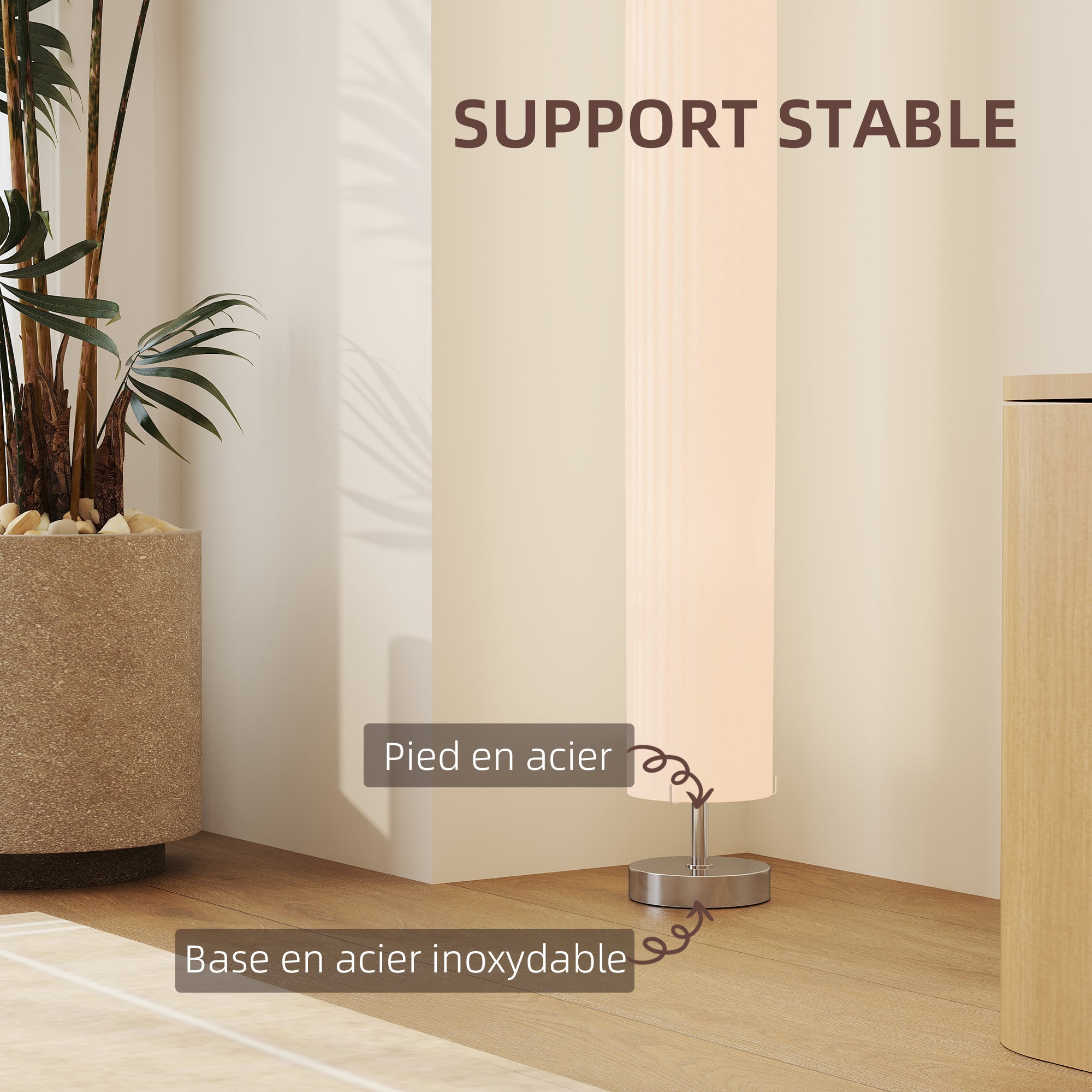 Lampadaire lampe sur pied de salon style moderne lampadaire sur pied avec interrupteur pour salon et chambre 120 cm blanc