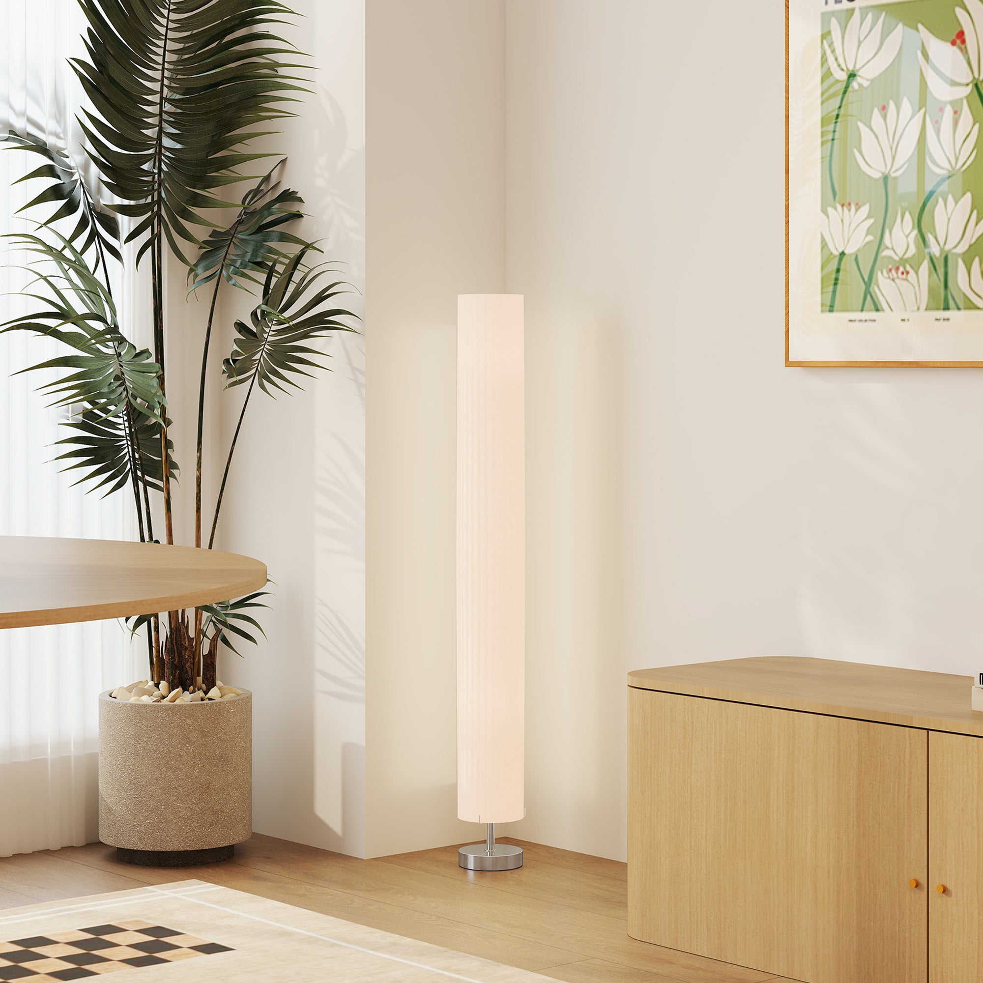 Lampadaire lampe sur pied de salon style moderne lampadaire sur pied avec interrupteur pour salon et chambre 120 cm blanc