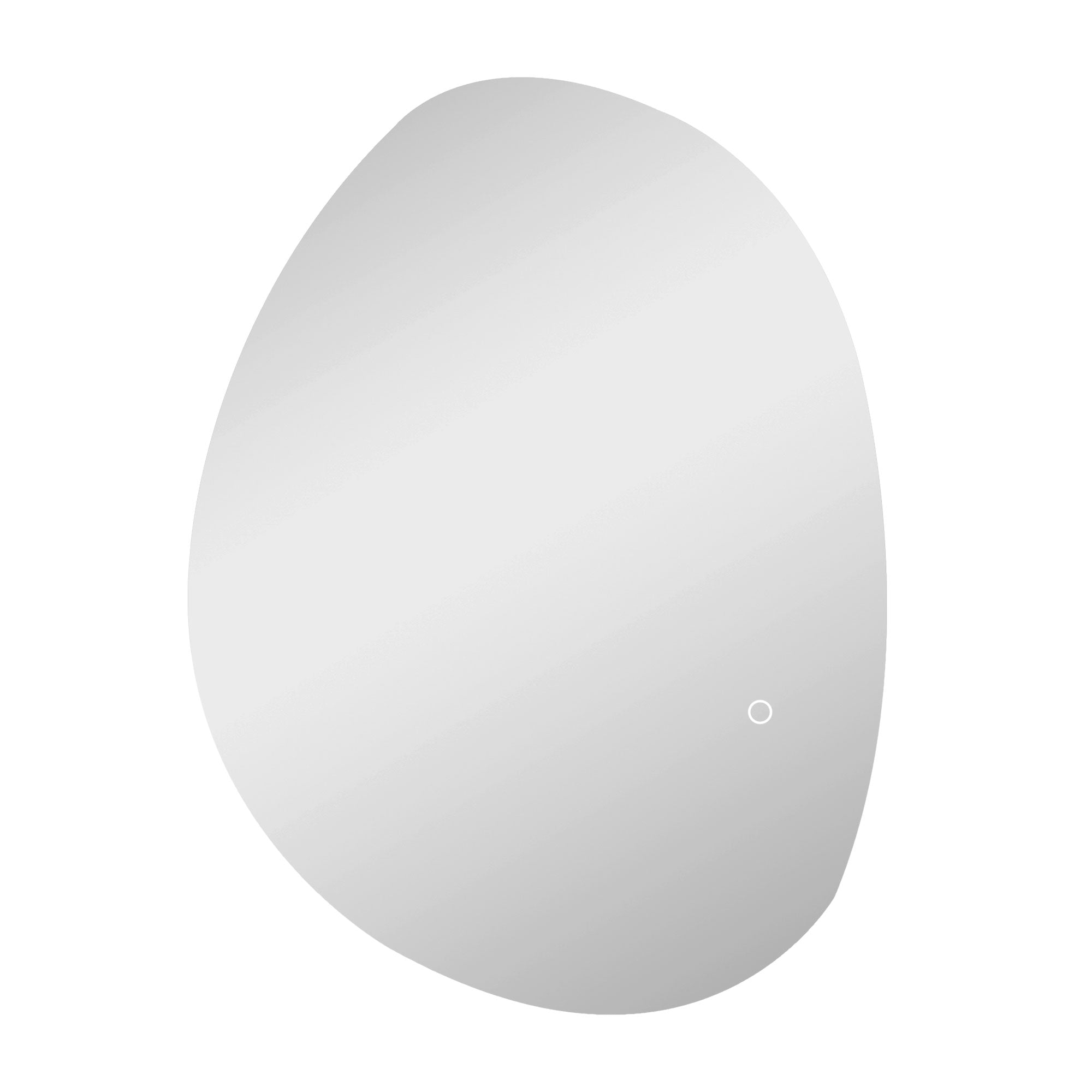 Miroir salle de bain 70 x 50 cm, miroir mural asymétrique, miroir salle de bain avec éclairage LED - interrupteur tactile, lumière réglable 3 couleurs, anti-buée, mémoire - argent