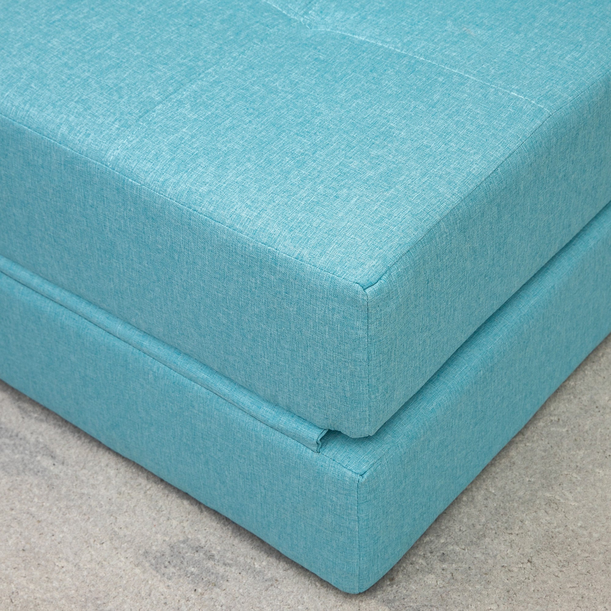 Fauteuil convertible 1 place fauteuil lit chauffeuse 1 place - coussin déhoussable inclus - chaise de sol pour invités, salon, charge 120 kg, bleu