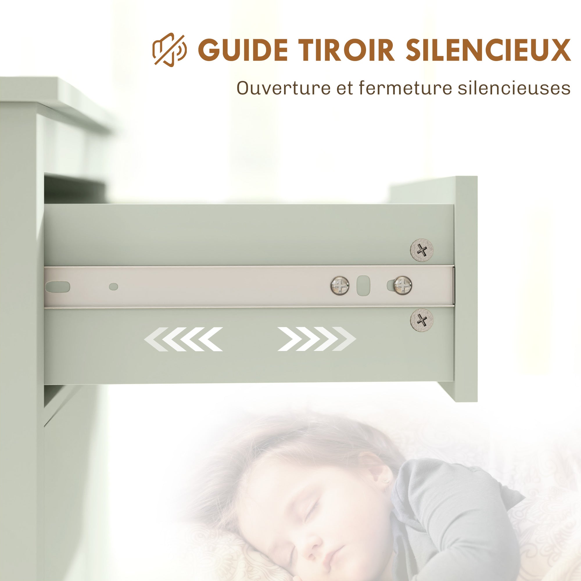 Buffet salon, meuble de rangement avec tiroir, double porte, étagère réglable, poignées en PU, style moderne, buffet salle à manger et cuisine, 80 x 40 x 90 cm, vert clair