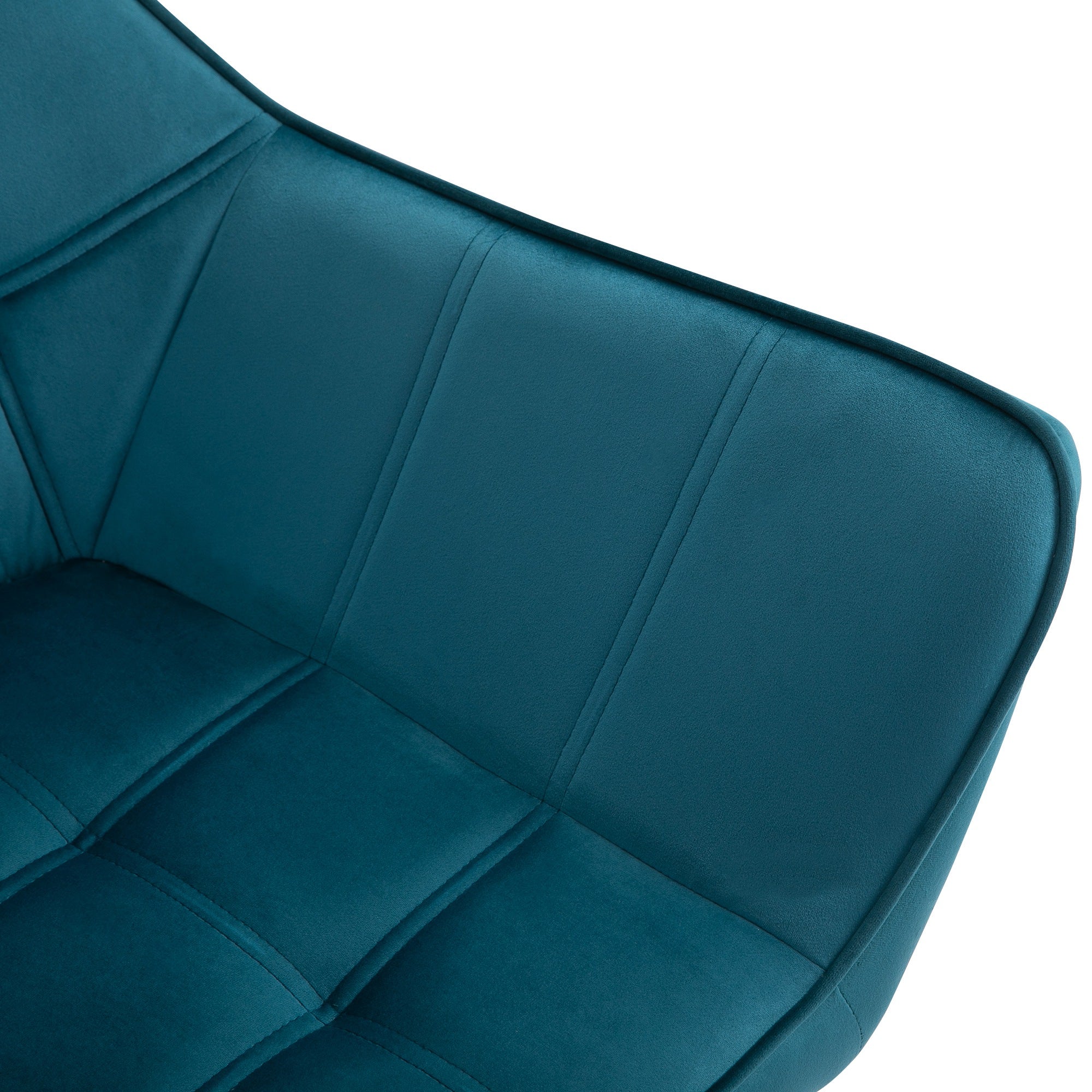 Fauteuil salon chaise coiffeuse fauteuil scandinave avec dossier haut et accoudoir rembourré - avec pied en bois, revêtement en effet velours, 67 x 61,5 x 71 cm, bleu