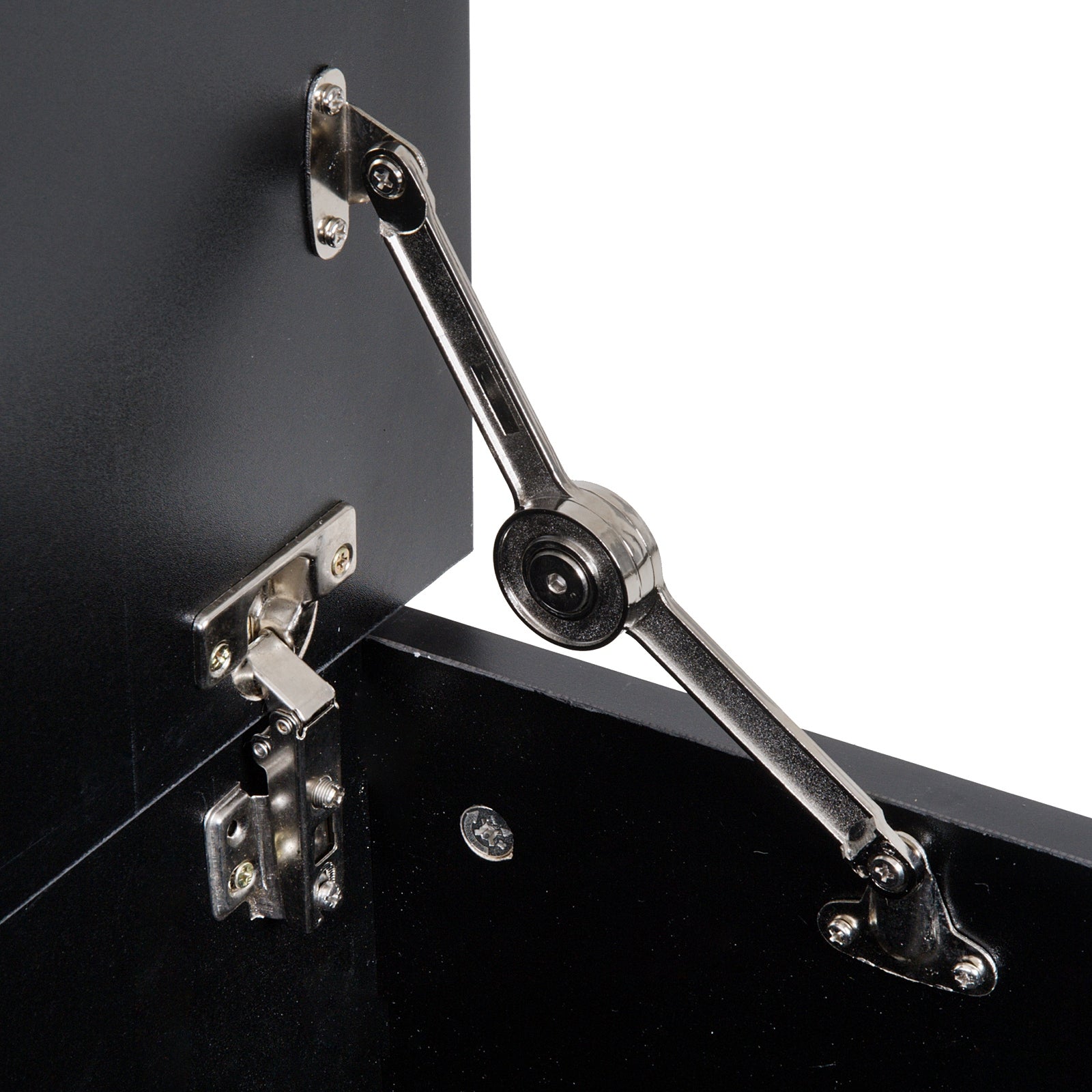 Coffre de rangement, banc de rangement avec couvercle rabattable et charnières de sécurité, banc chaussures, meuble d'entrée, couloir, chambre, salon, 100 x 40 x 40 cm, noir