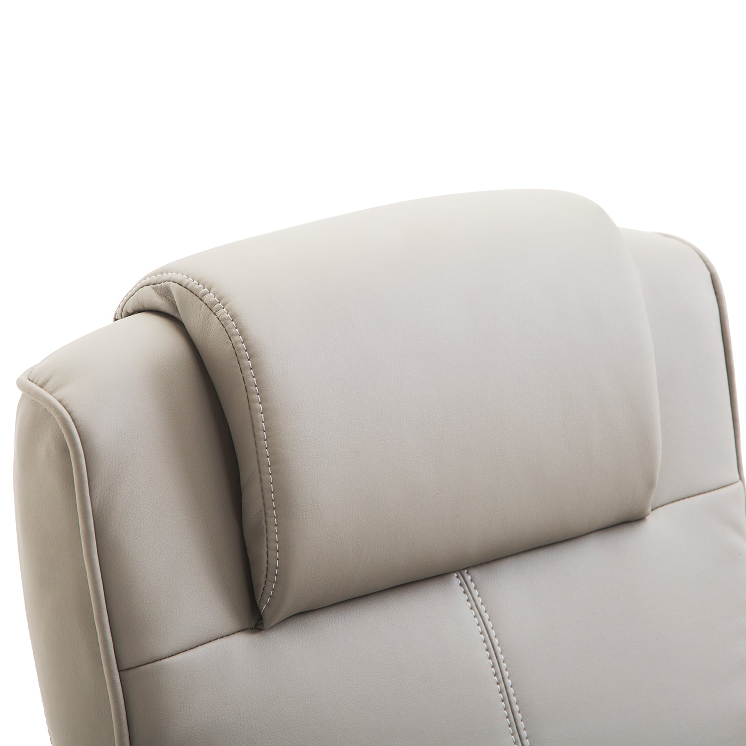 Fauteuil Relax inclinable Style Contemporain avec Repose-Pieds revêtement synthétique Acier Gris