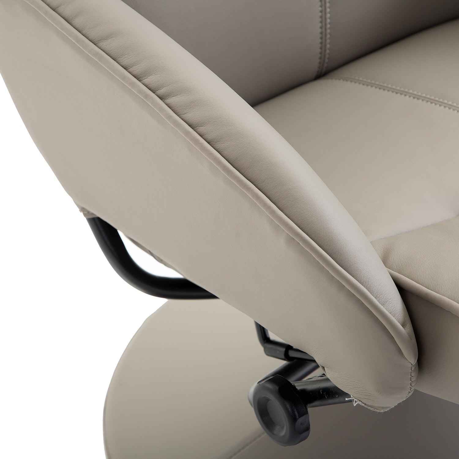 Fauteuil Relax inclinable Style Contemporain avec Repose-Pieds revêtement synthétique Acier Gris