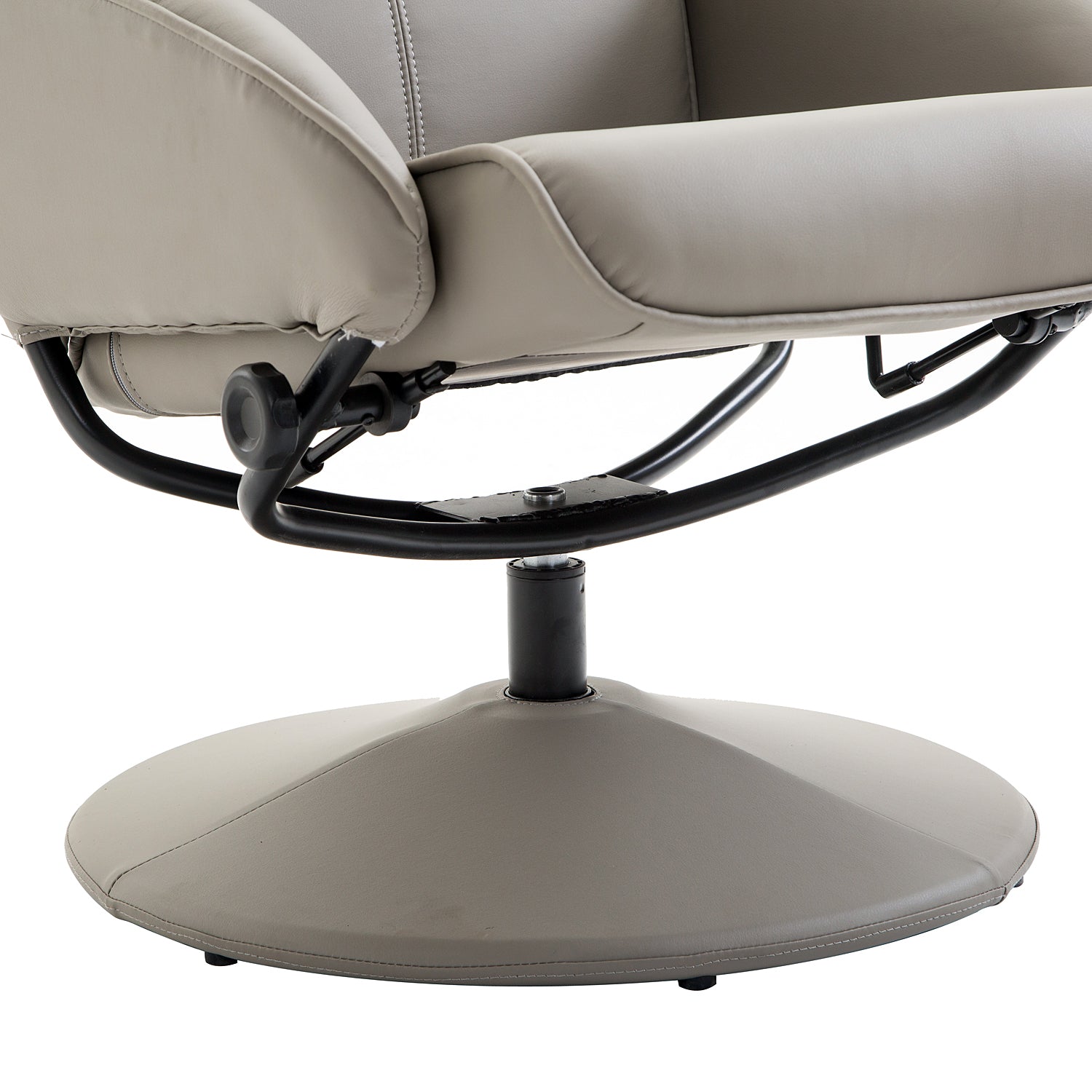 Fauteuil Relax inclinable Style Contemporain avec Repose-Pieds revêtement synthétique Acier Gris