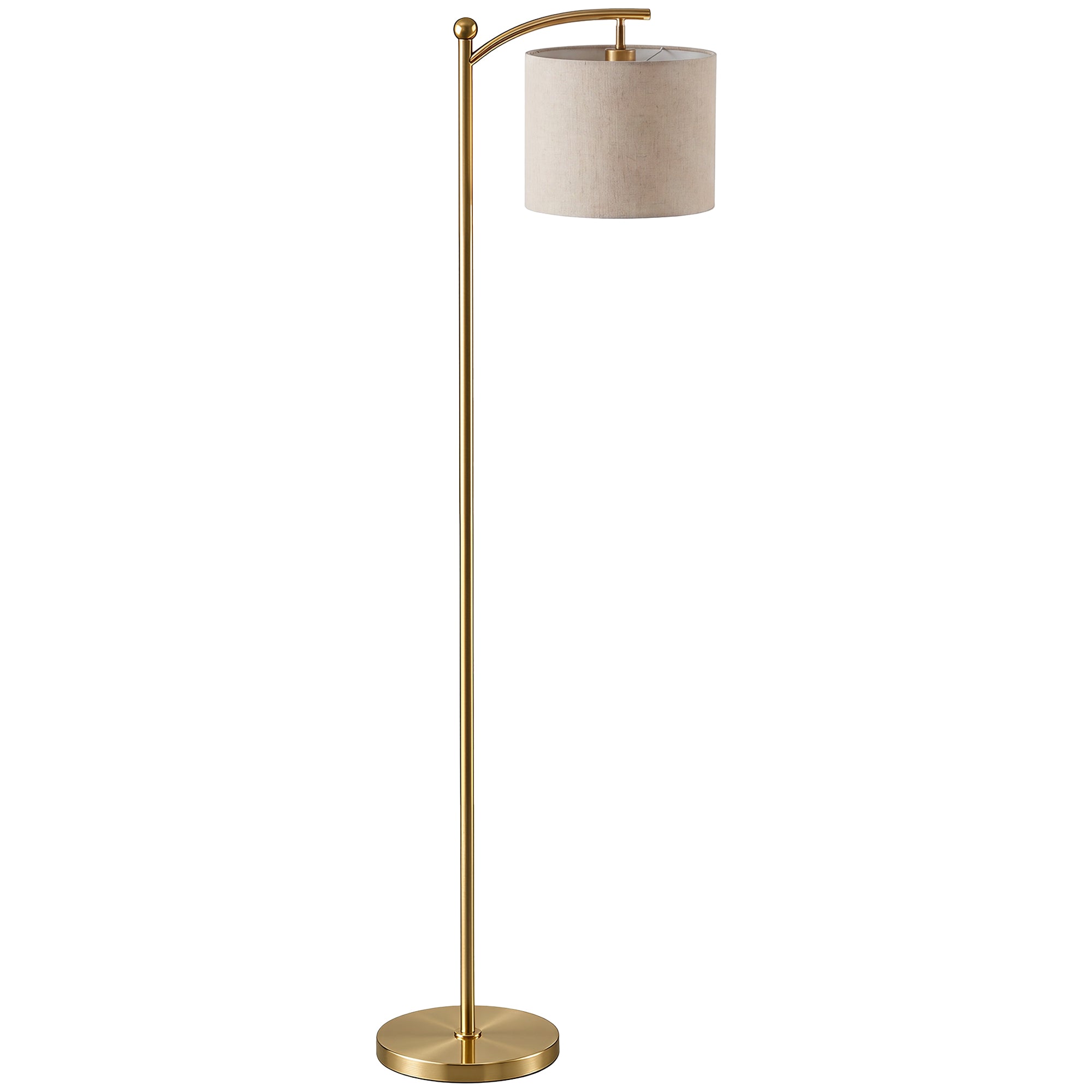 Lampadaire sur Pied de Salon, Lampe Salon Moderne Dimmable, 2 Températures de Couleur avec Télécommande, Minuterie de 60 minutes, pour Salon et Chambre, 160 cm, Doré