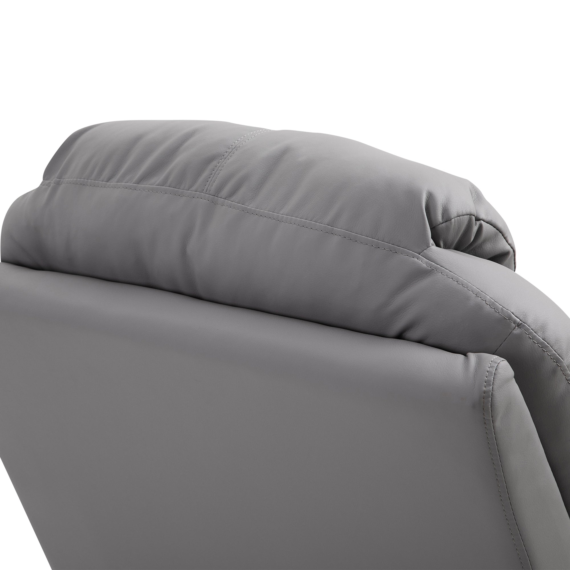 Fauteuil de Massage Inclinable, Chaise de Relaxation avec dossier et repose-pied électrique réglables revêtement synthétique pour Salon, Chambre, Cinéma Maison Gris