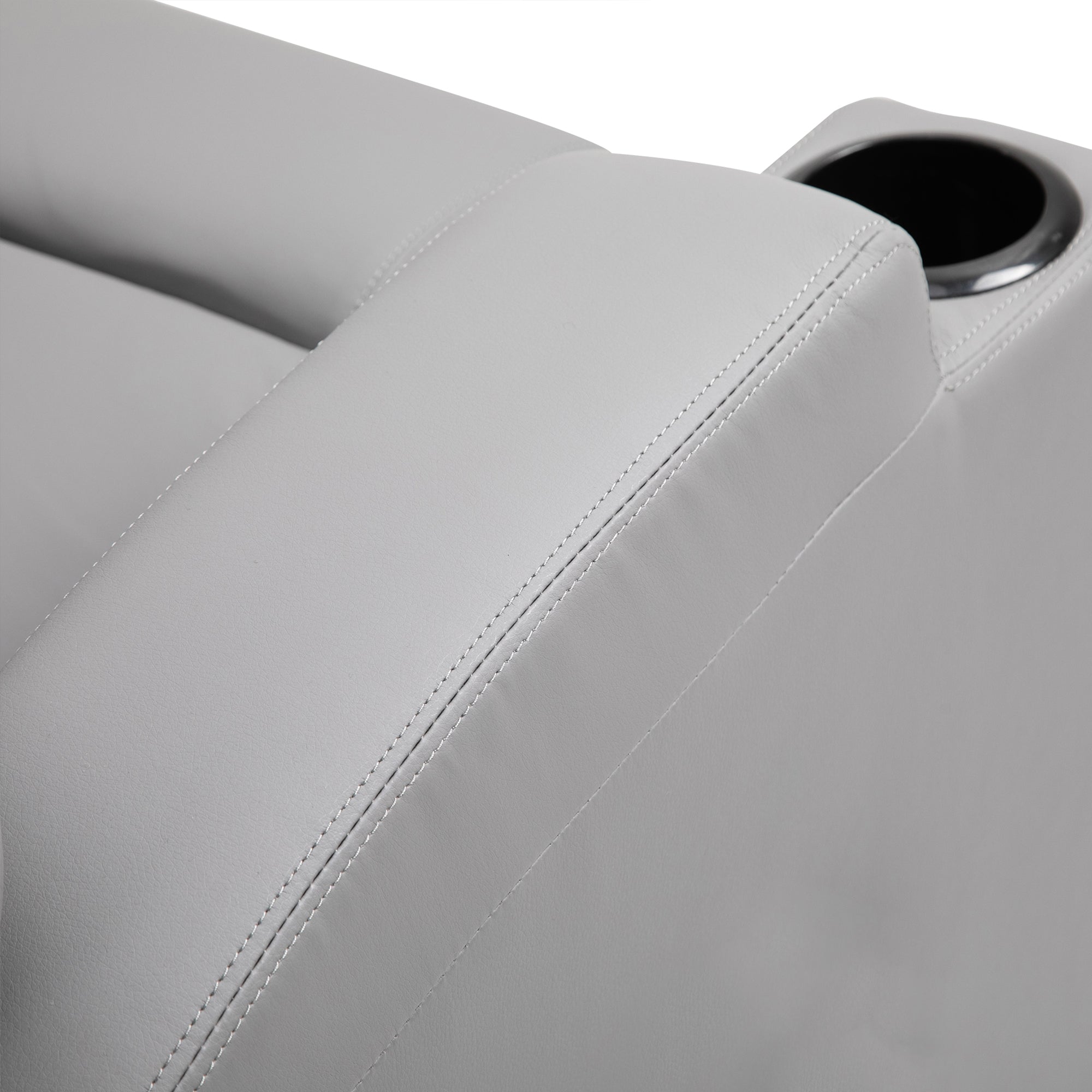 Fauteuil de Massage Inclinable, Chaise de Relaxation avec dossier et repose-pied électrique réglables revêtement synthétique pour Salon, Chambre, Cinéma Maison Gris