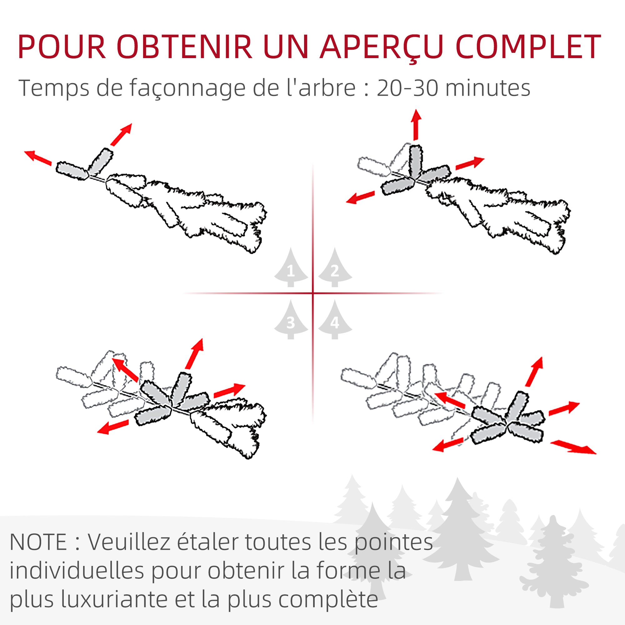 Sapin de Noël artificiel 180 cm avec 618 branches enneigées, support en acier, arbre de Noël artificiel avec socle pliable en acier, vert