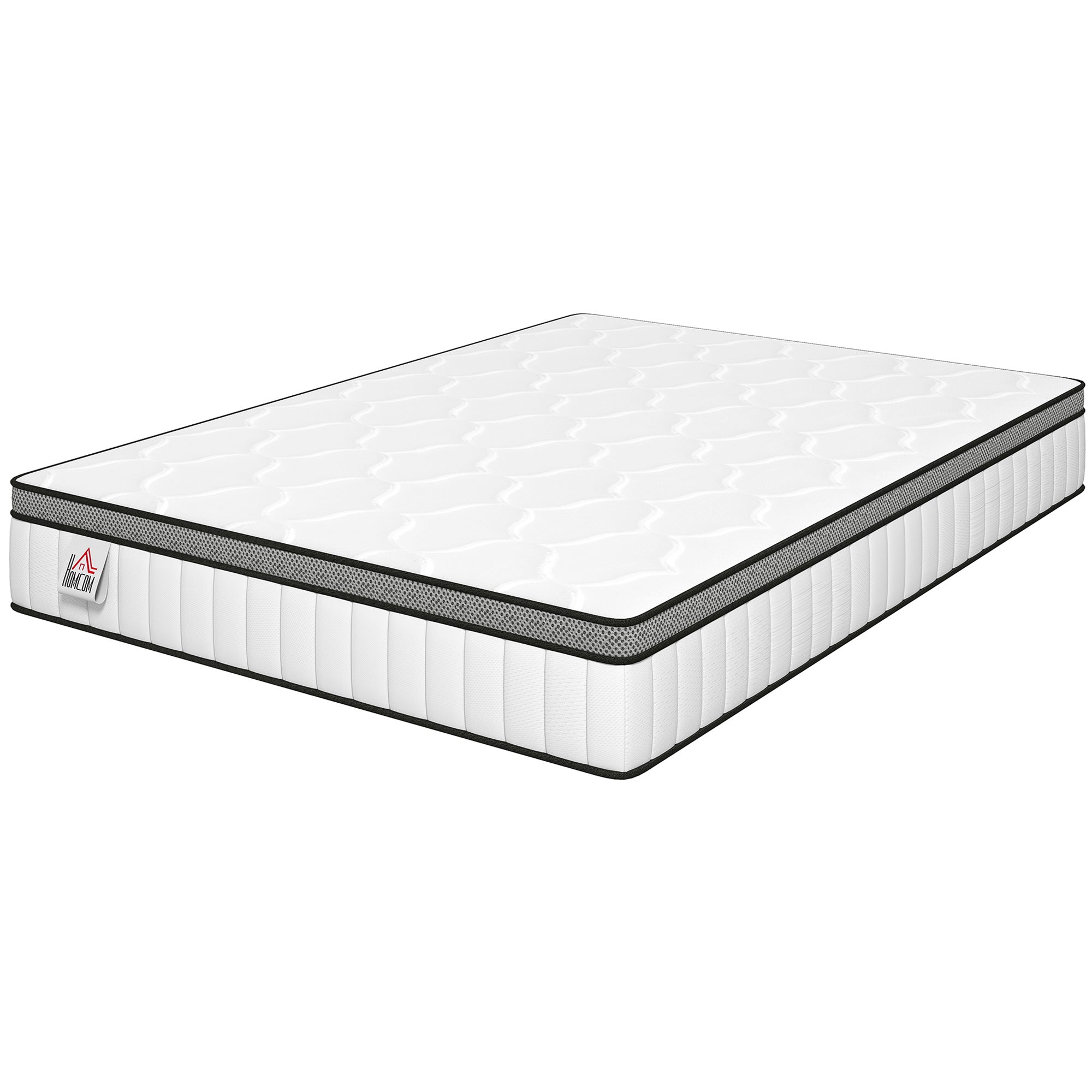 Matelas 140 x 190 cm, Matelas à Ressorts Ensachés, Mousse à Mémoire de Forme au Gel Rafraîchissant, 20 cm d'Épaisseur, Soutien en 7 Zones, Certifié Oeko-Tex, Fermeté Moyenne