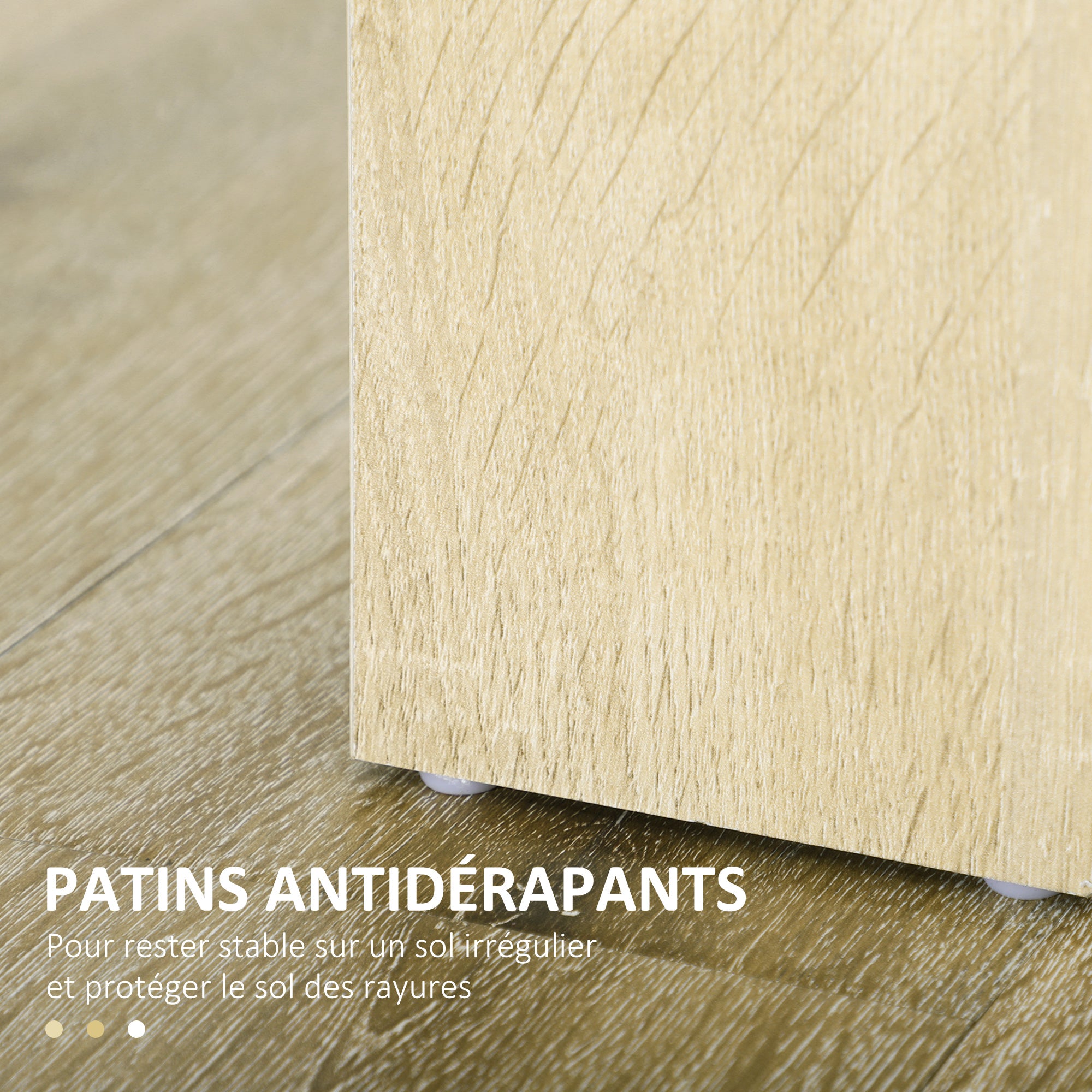 Table à manger rectangulaire pour 4 à 6 personnes, table de cuisine, 120 x 69 x 75 cm, style moderne, pieds triangulaires plus stable, chêne