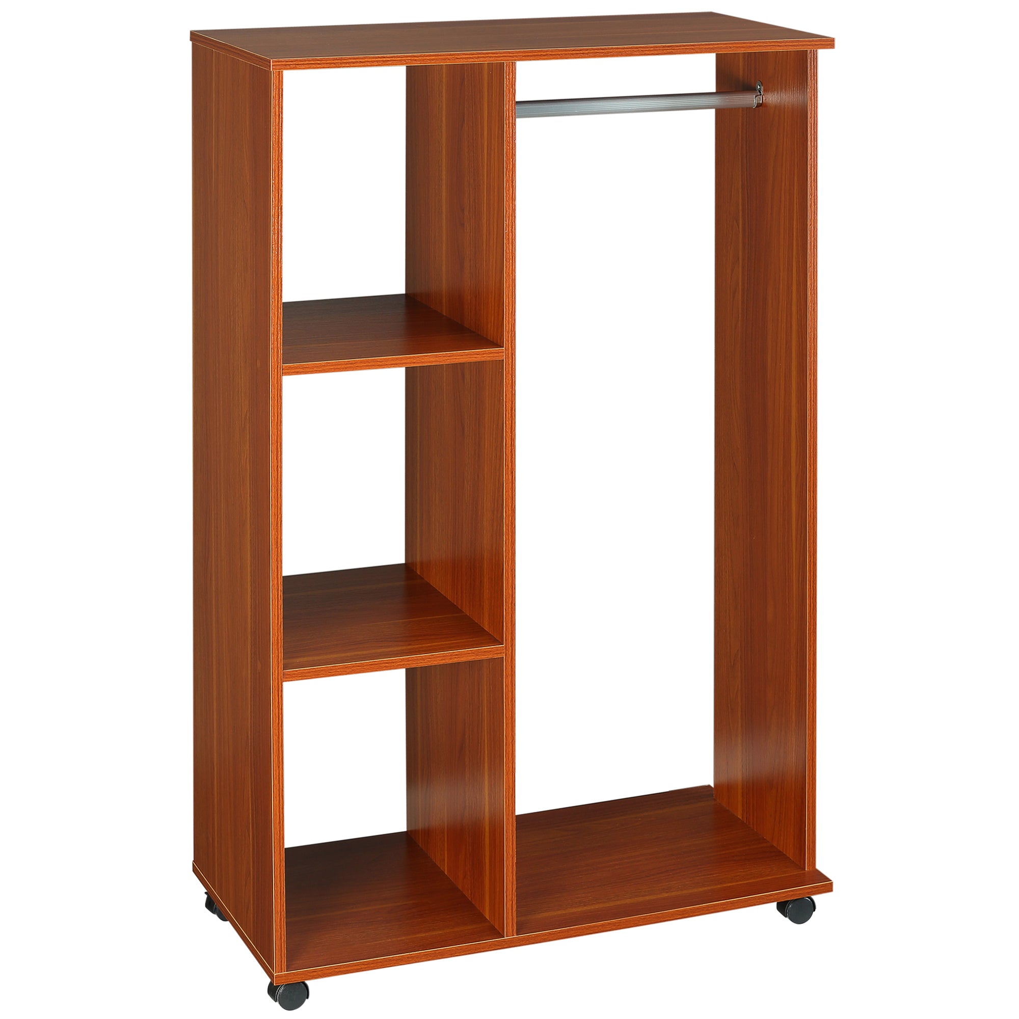 Armoire penderie Armoire de Rangement Mobile Panneaux de Particules Coloris Noyer