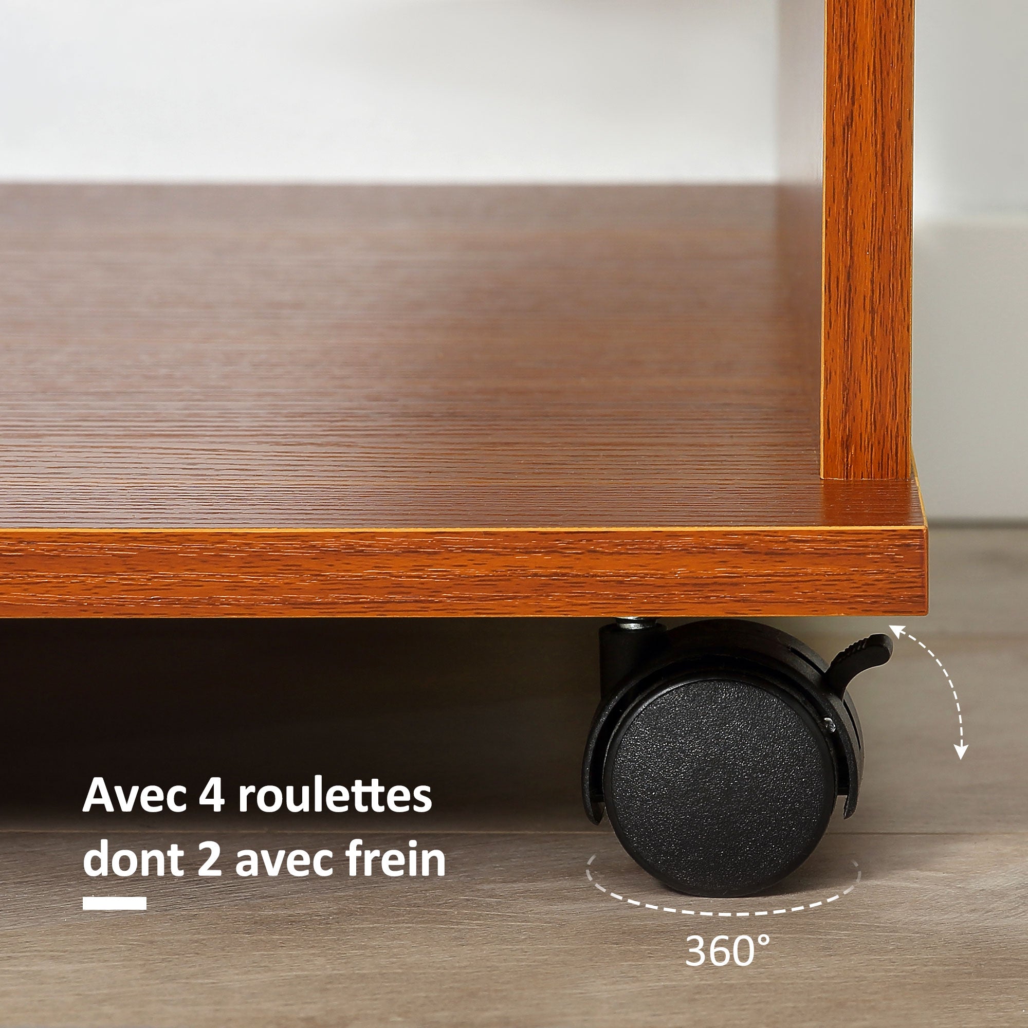 Armoire penderie Armoire de Rangement Mobile Panneaux de Particules Coloris Noyer