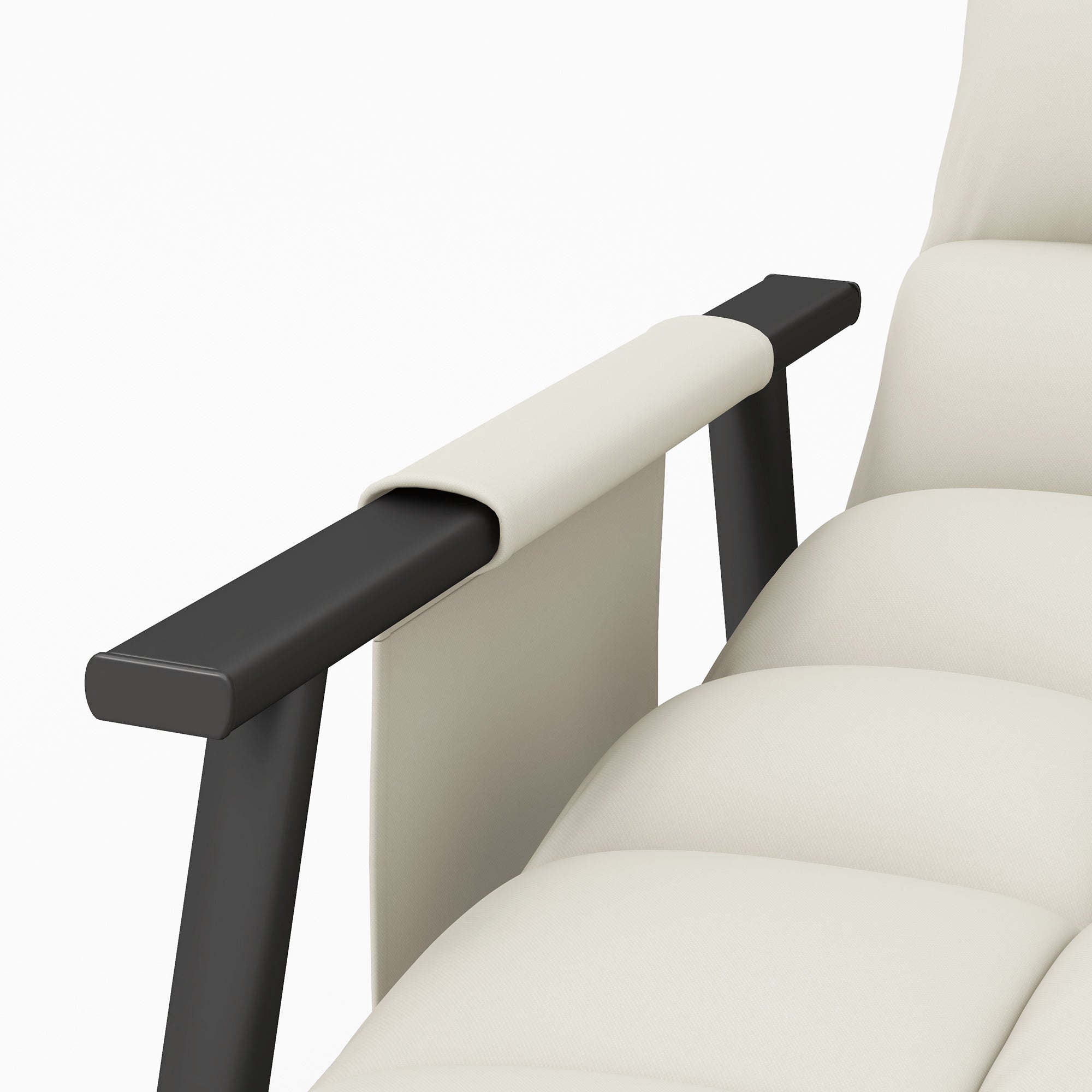 Fauteuil à bascule, fauteuil allaitement, repose-pieds réglable sur 4 positions, dossier réglable sur 5 positions, pour chambre, salon, capacité 120 kg, crème