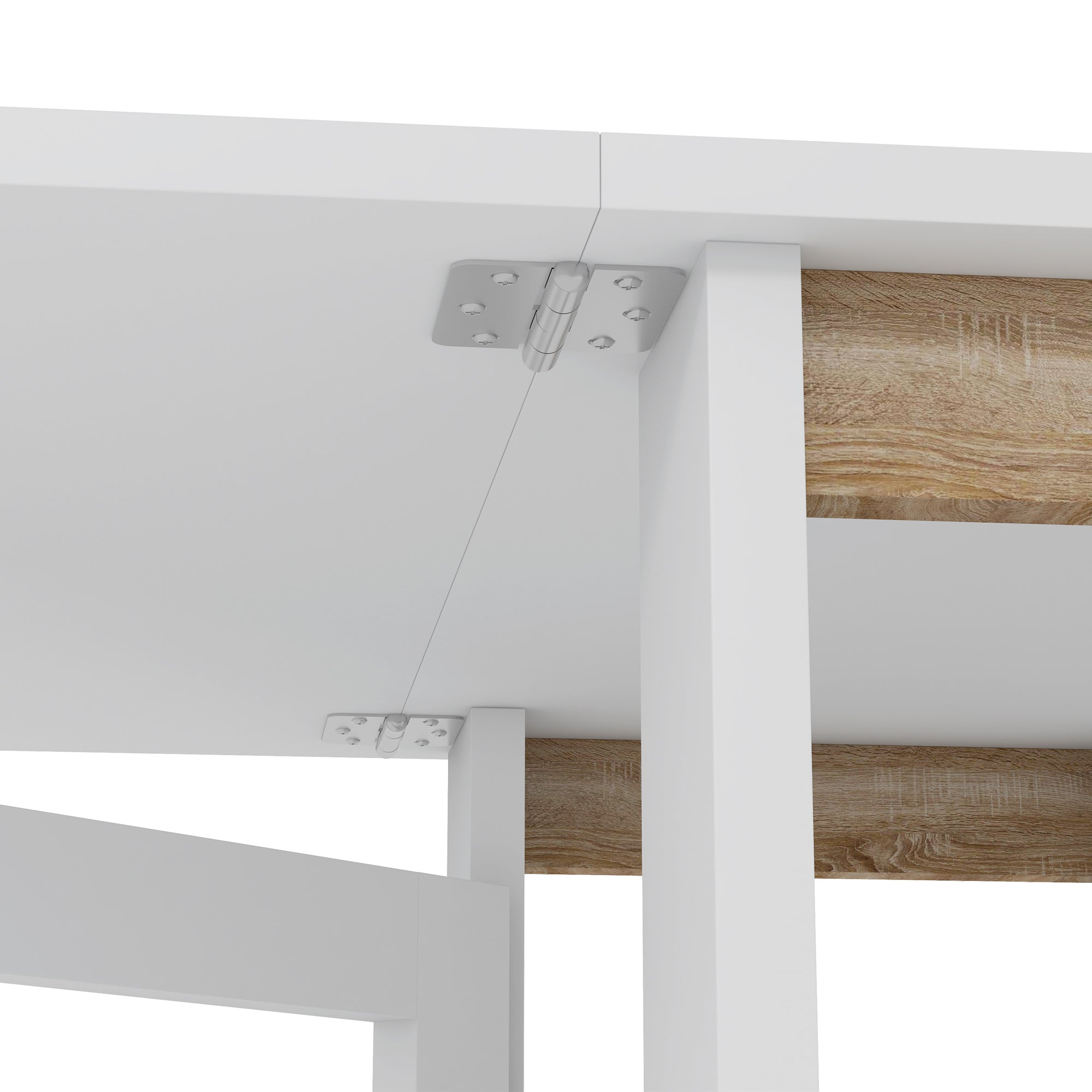 Table à manger pliable, table pliante cuisine, sur roulettes, avec 2 abattants et 3 étagères, design moderne, table de cuisine pour petits espaces, 120 x 60 x 75 cm, blanc