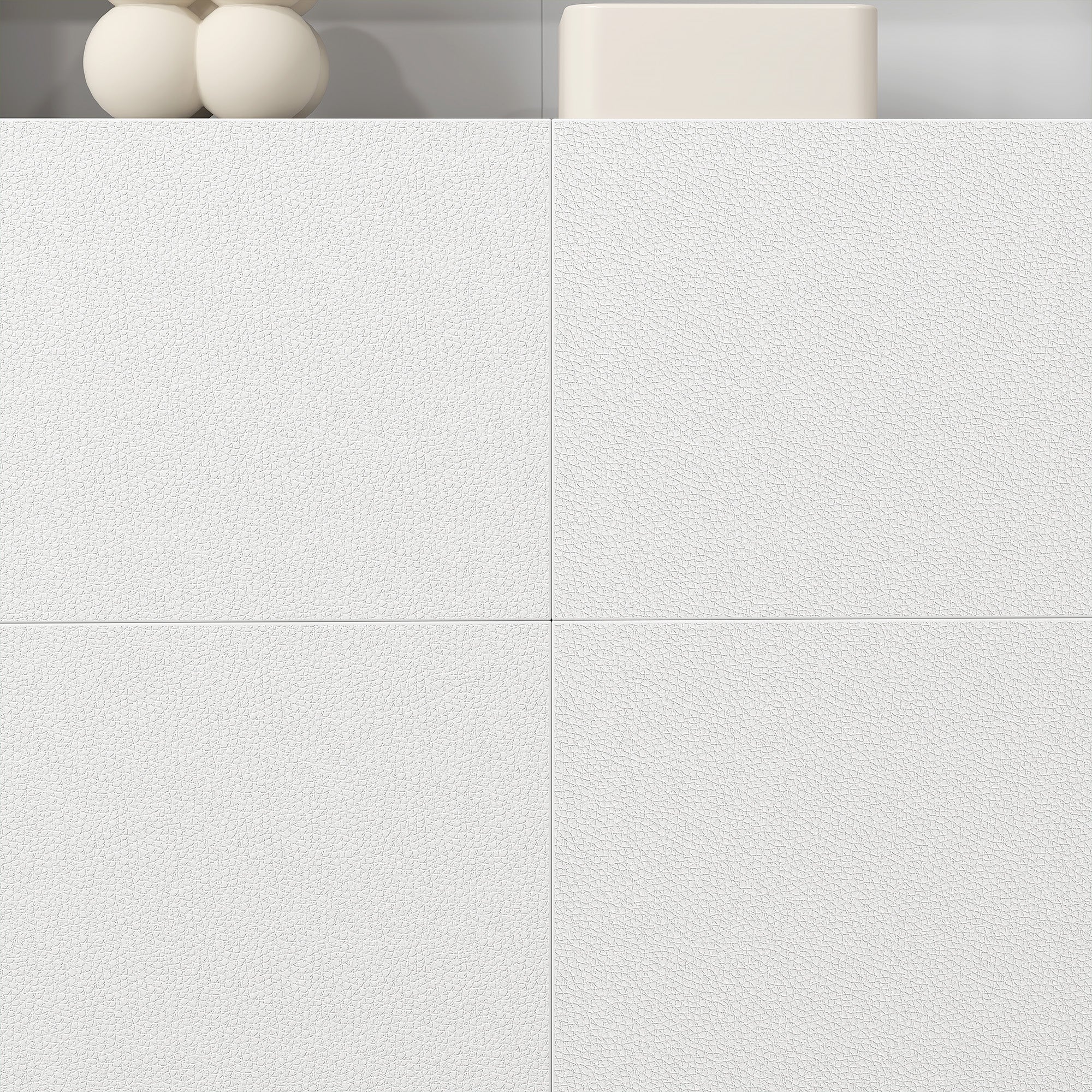 Tête de lit sur pied 160 cm avec rangements, accessoire de lit moderne avec 4 compartiments ouverts pour chambre, 160 x 20,2 x 108,2 cm, blanc