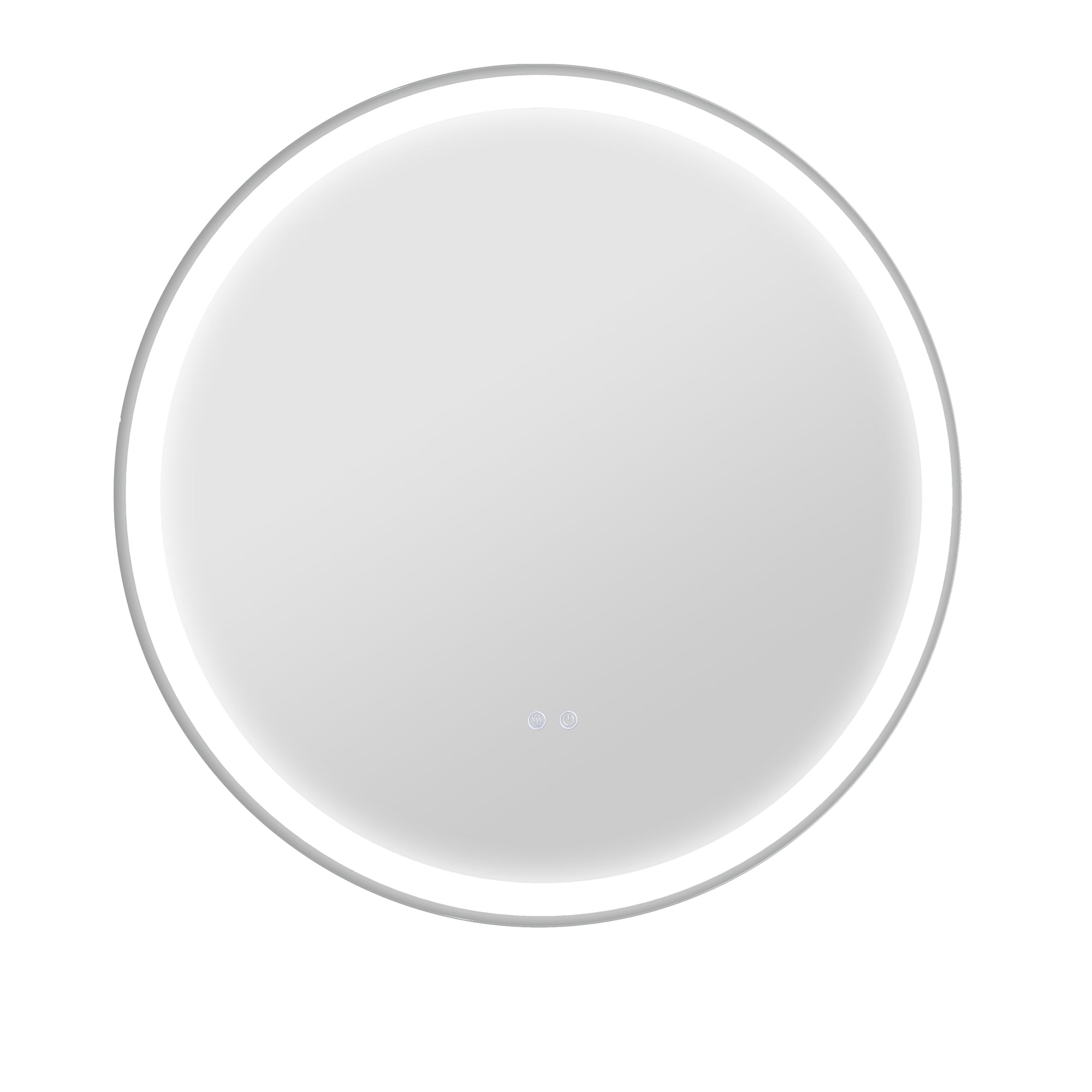 Miroir salle de bain avec éclairage Ø 80 cm miroir rond lumineux 3 couleurs interrupteur tactile système antibuée 46W blanc argent
